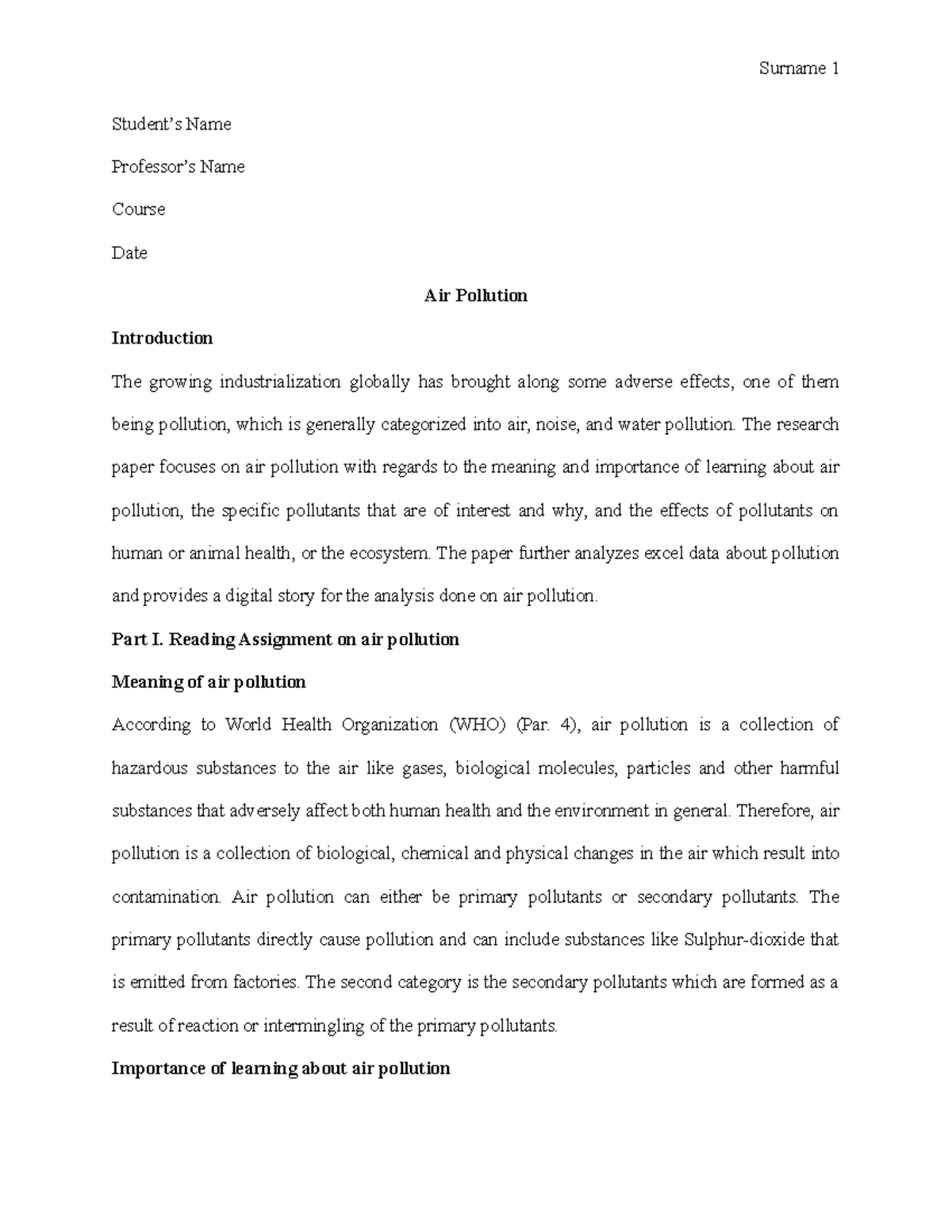 Research Paper On The Different Toxic Gases Around Lagurdia LMF 101