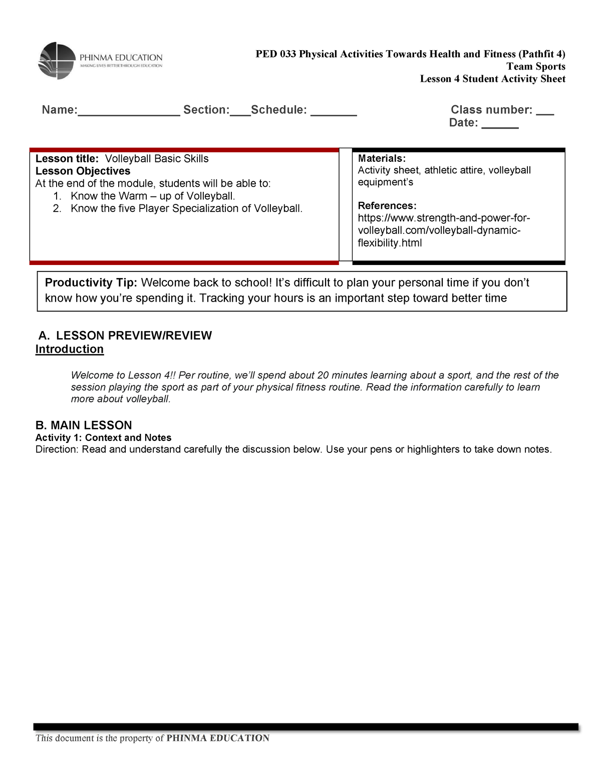 PED 033 Lesson 4 SAS - Soft Copy Of Module For Reference. - Class ...