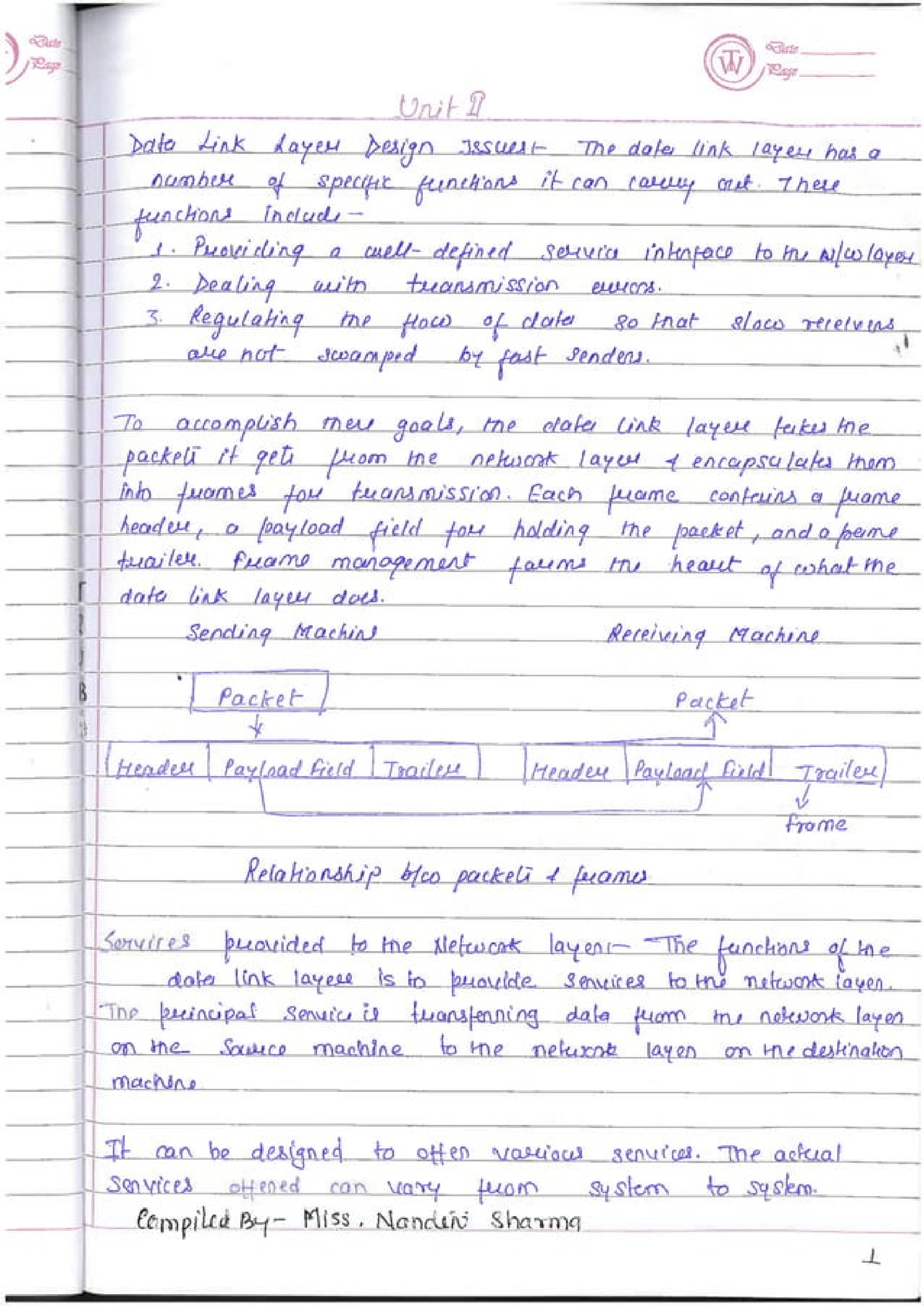 Computer-network-notes-handwritten-unit-2 - Computer Science and ...