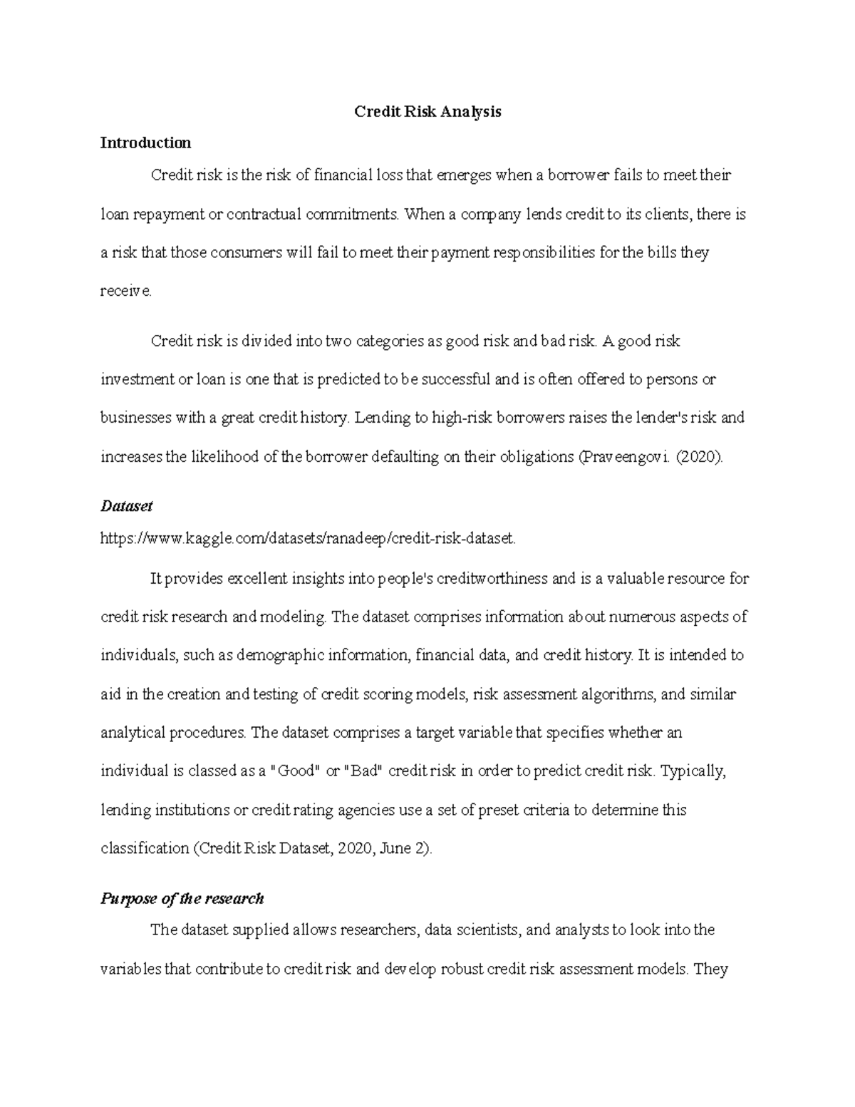 Credit Risk Analysis Introduction - Credit Risk Analysis Introduction ...