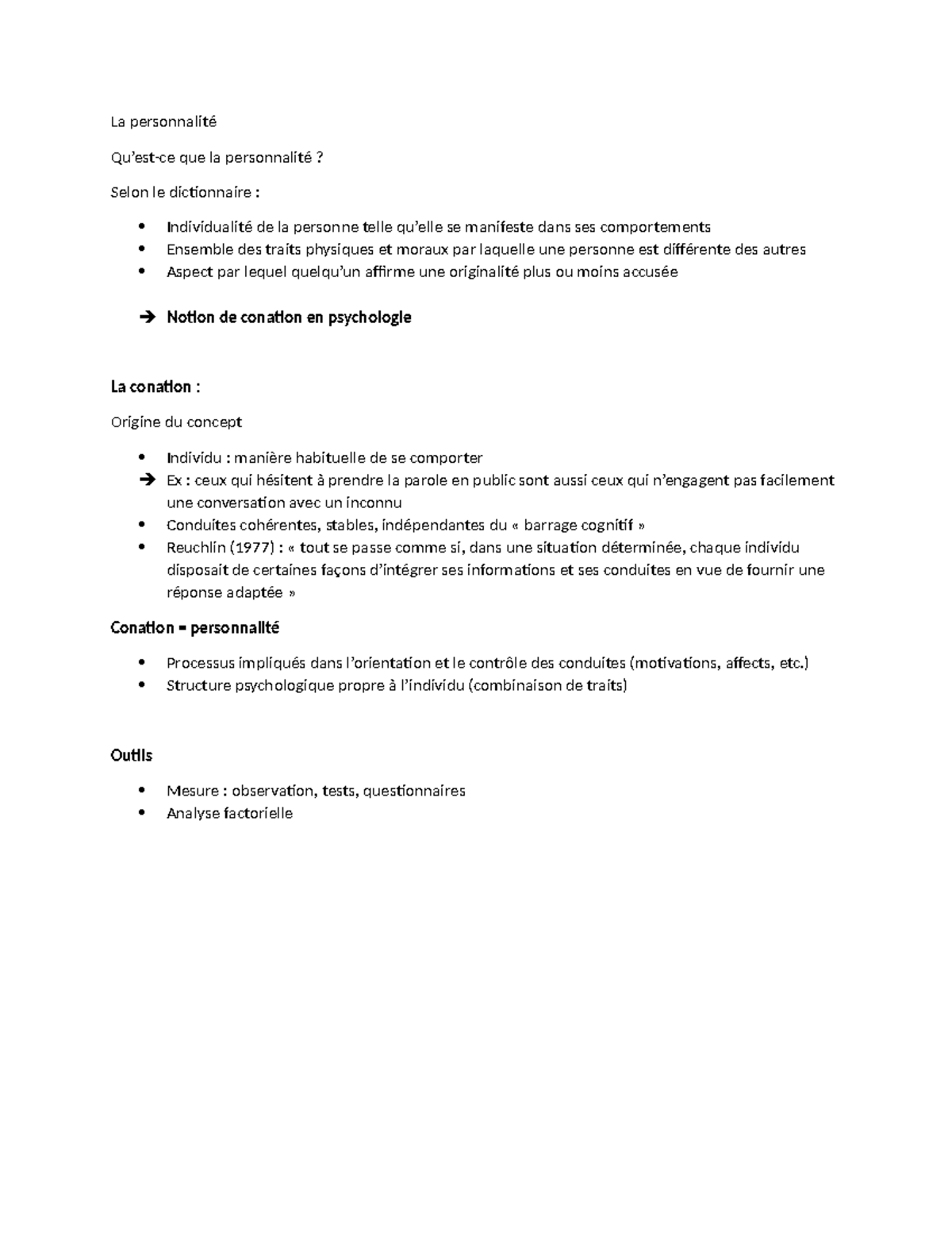 Chapitre 2 - La personnalité Qu’est-ce que la personnalité? Selon le ...