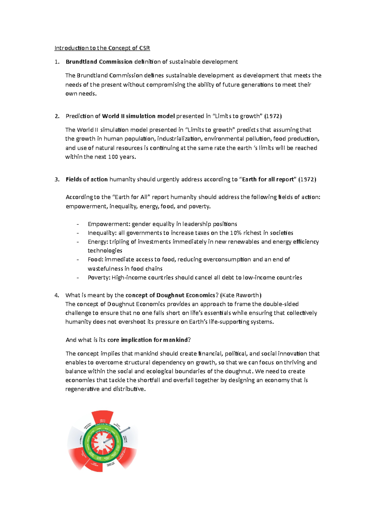 Answer to Repetition Questions 2 Introduction to the Concept of CSR