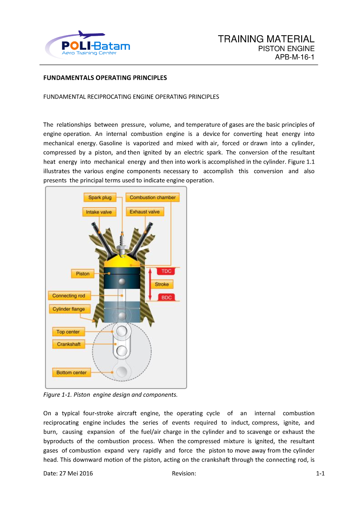 EASA Module 16-1 Fundamental - PISTON ENGINE APB-M-16- FUNDAMENTALS ...