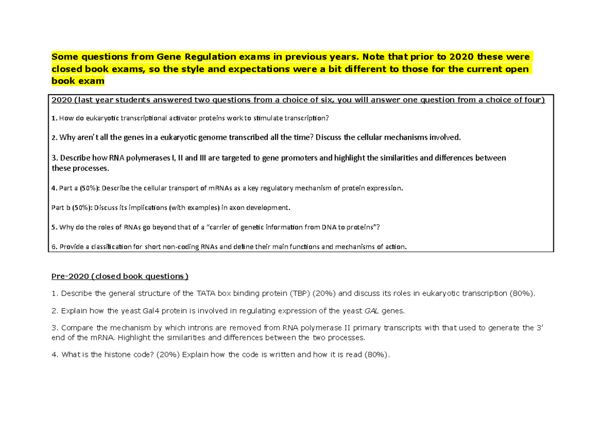 What Is Gene Regulation Short Answer