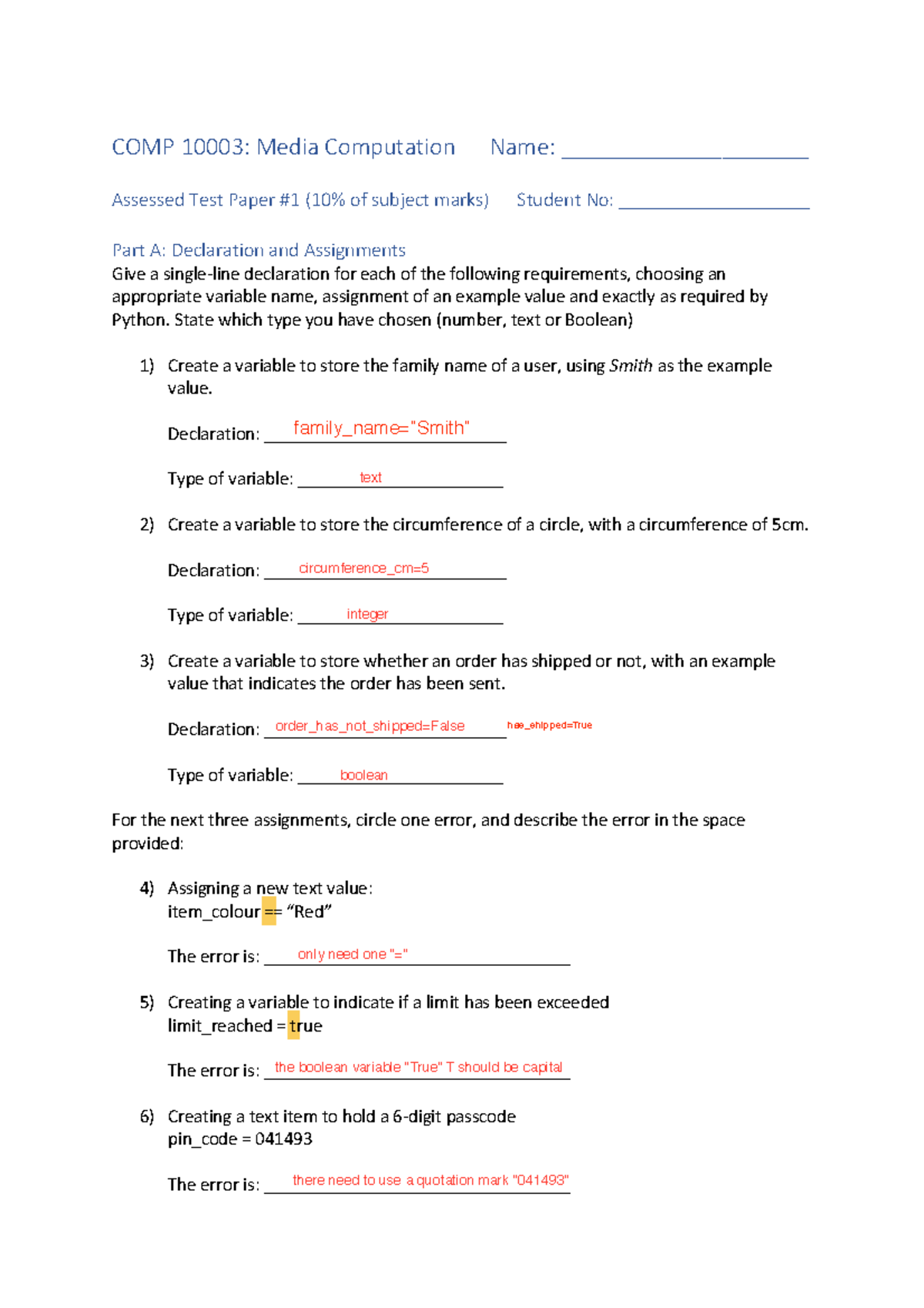 Sample/practice exam 2017, questions - COMP 10003: Media Computation ...