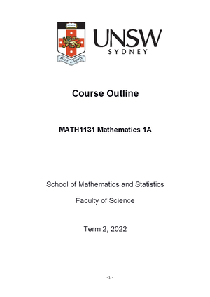 Marking Rubric MATH1131 Assignment - Marking Rubric The assignment will ...