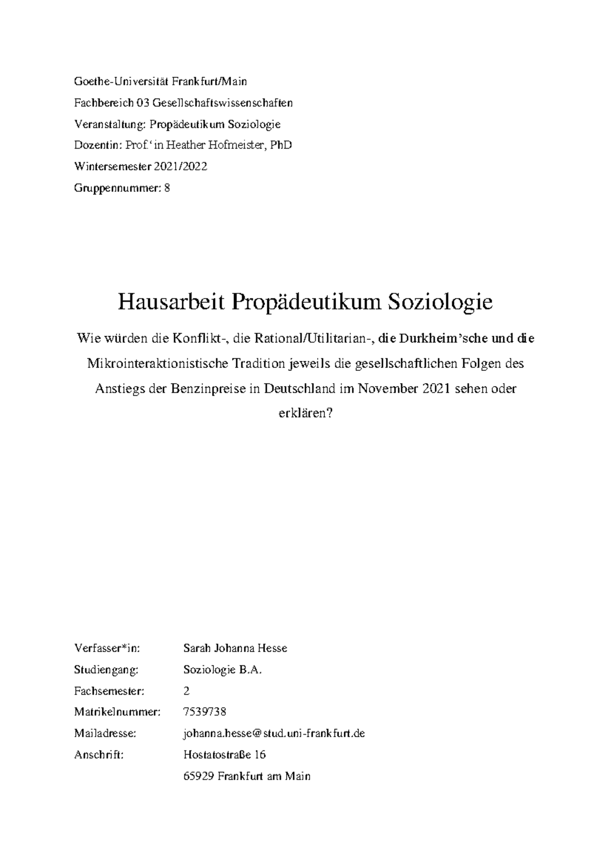 Johann Wolfgang Von Goethe Universität Frankfurt Am Main Hesse Sarah Johanna 7539738 31 - Goethe-Universitࠀ愃t Frankfurt/Main