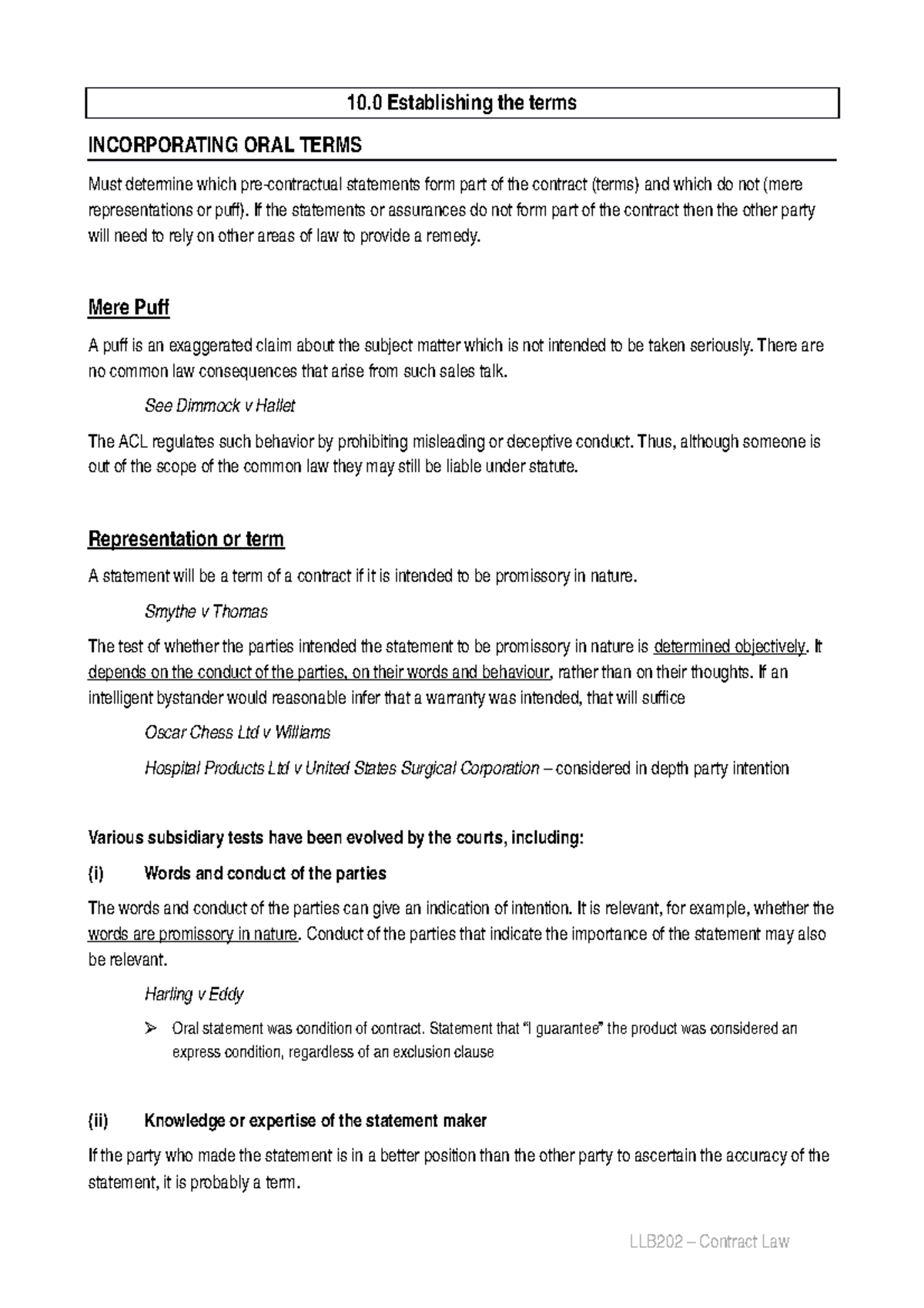 10.0 Establishing the terms - 10 Establishing the terms INCORPORATING ...