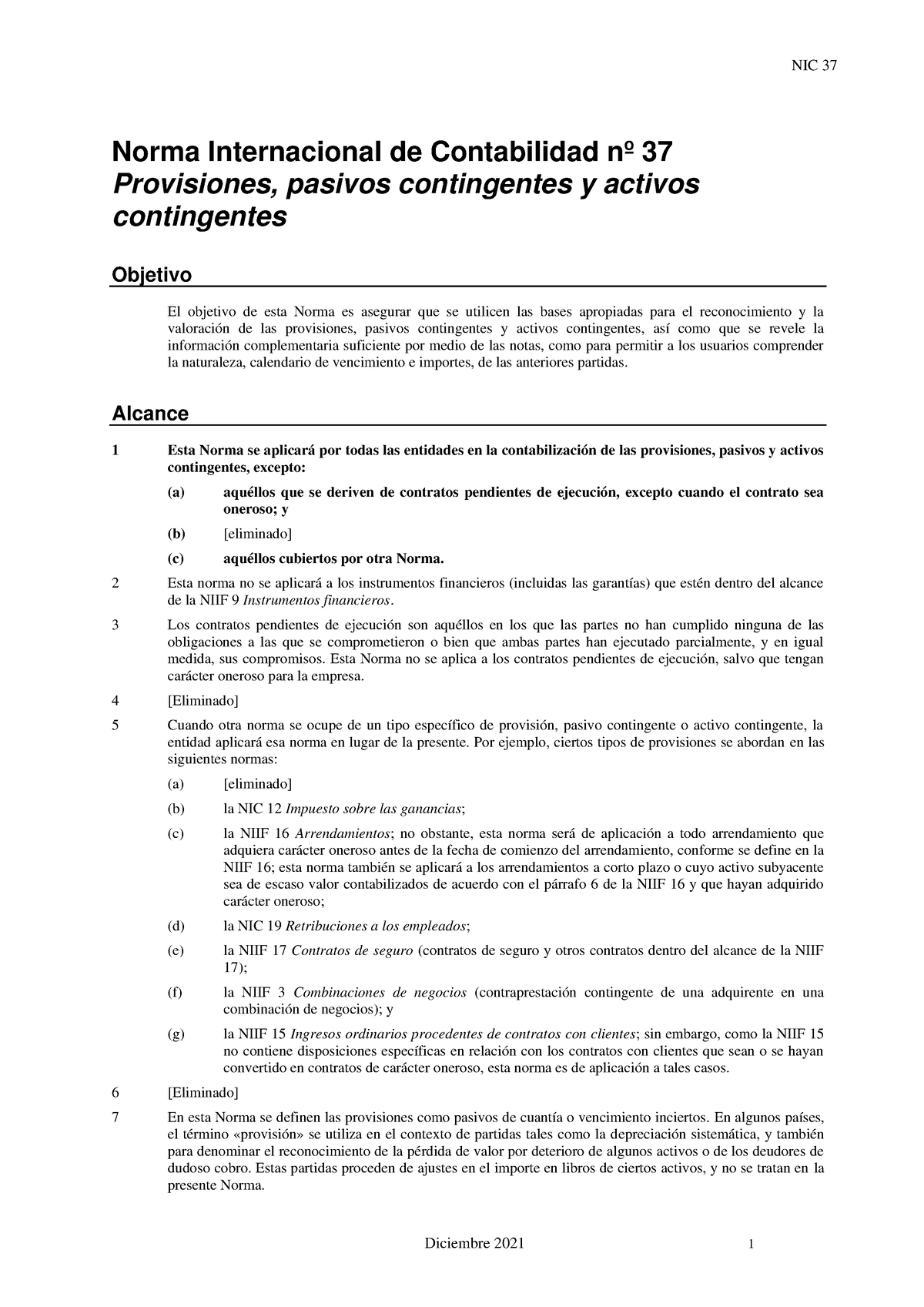 IAS 37 Diciembre 21-negro-redacción 1-1-23 - NIC 37 Norma Internacional ...