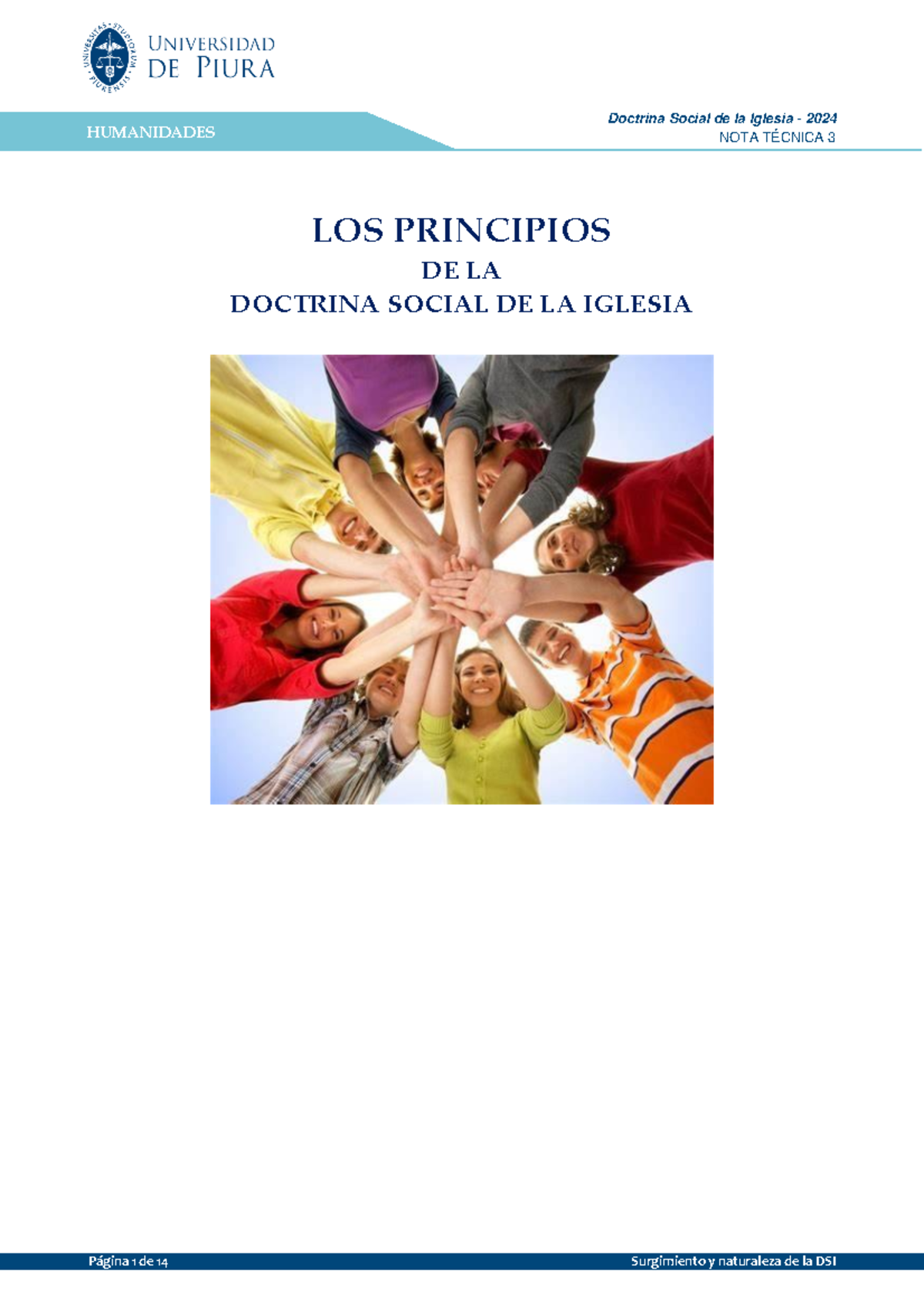 Unidad 03 - Principios de la DSI - Doctrina Social de la Iglesia - 2024 ...