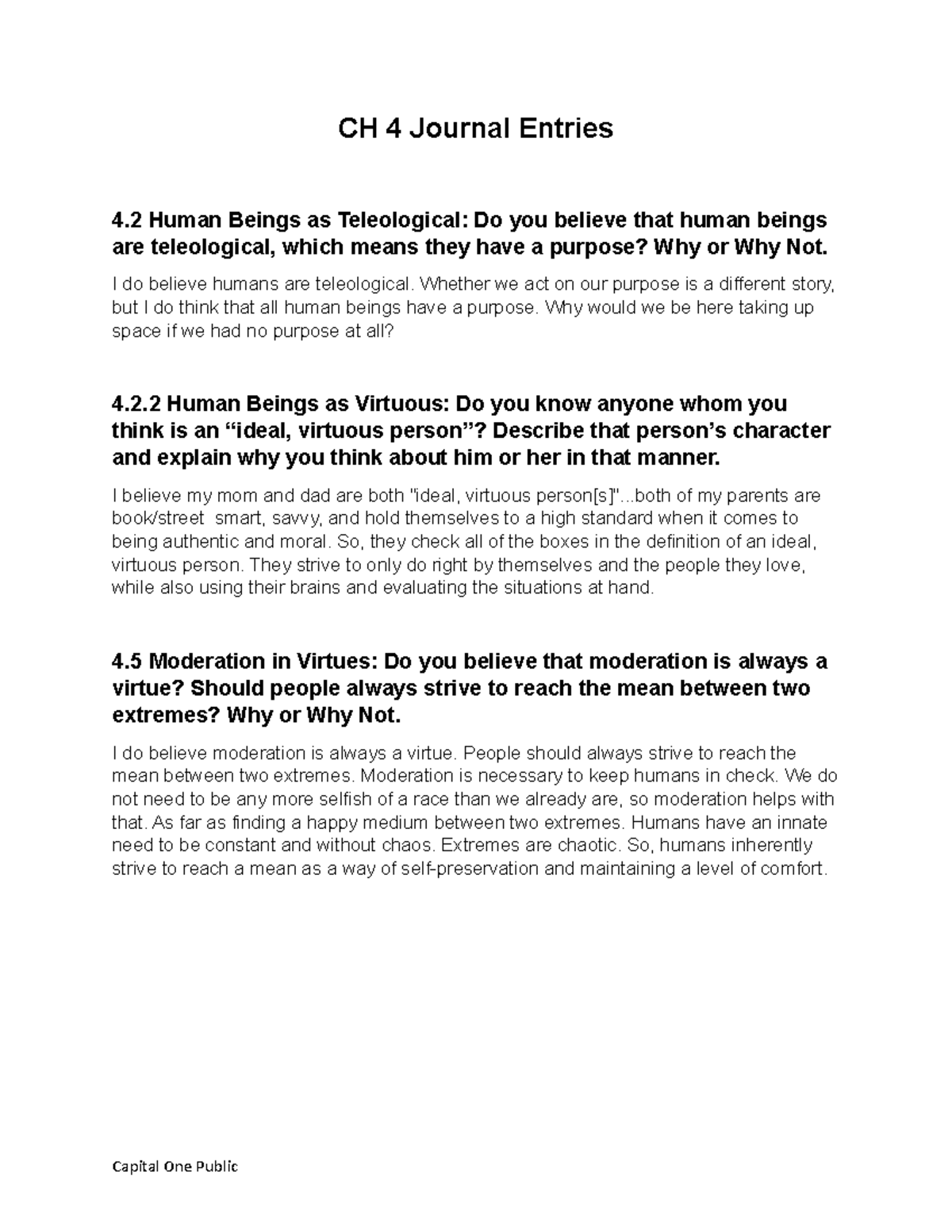 Ethics game reflective journal 2 essay image