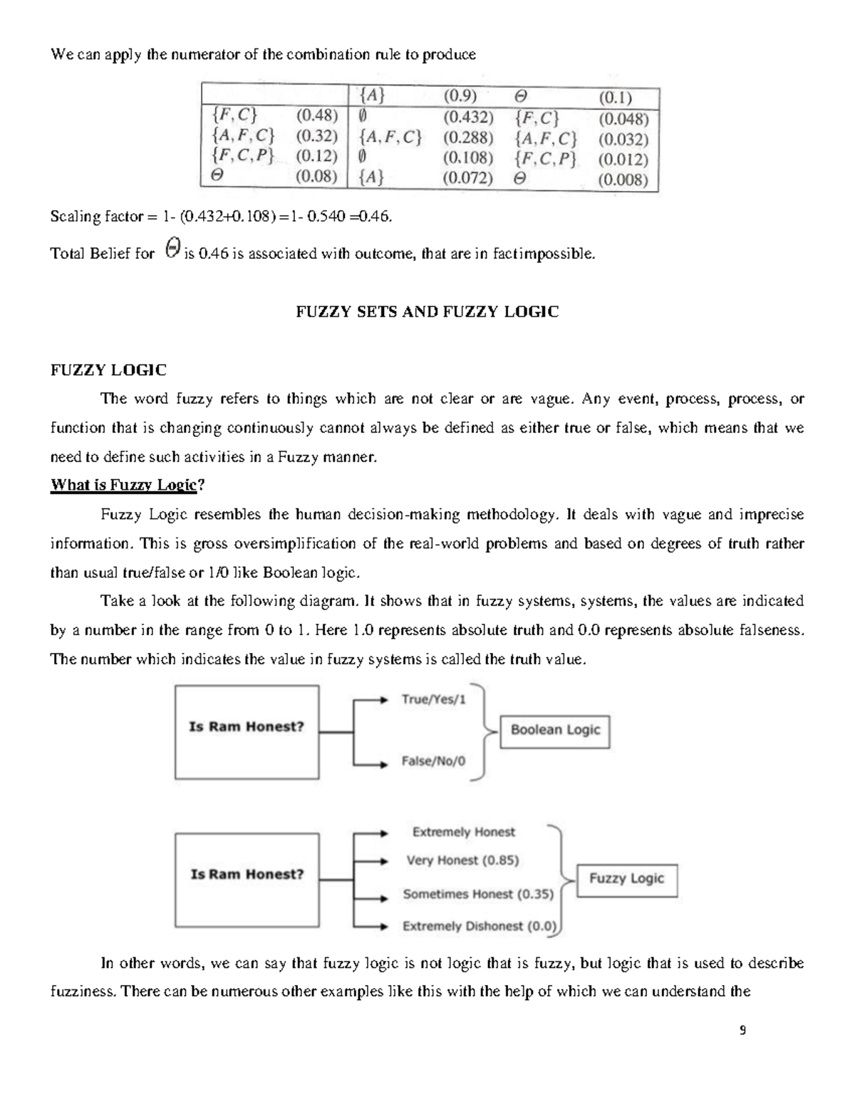 Unit-5a - AI NOTES - We can apply the numerator of the combination rule ...