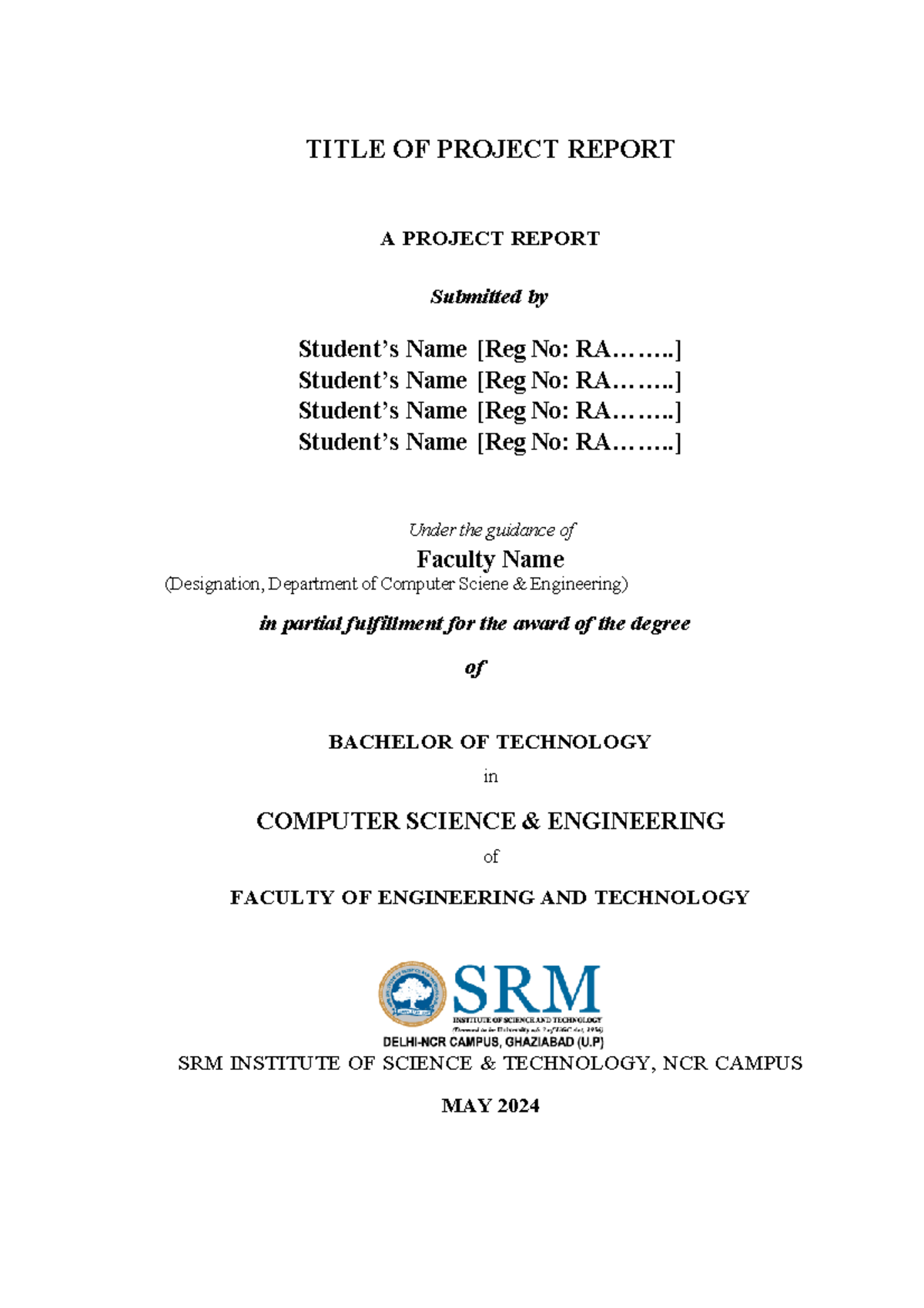 App report - nil - TITLE OF PROJECT REPORT A PROJECT REPORT Submitted ...
