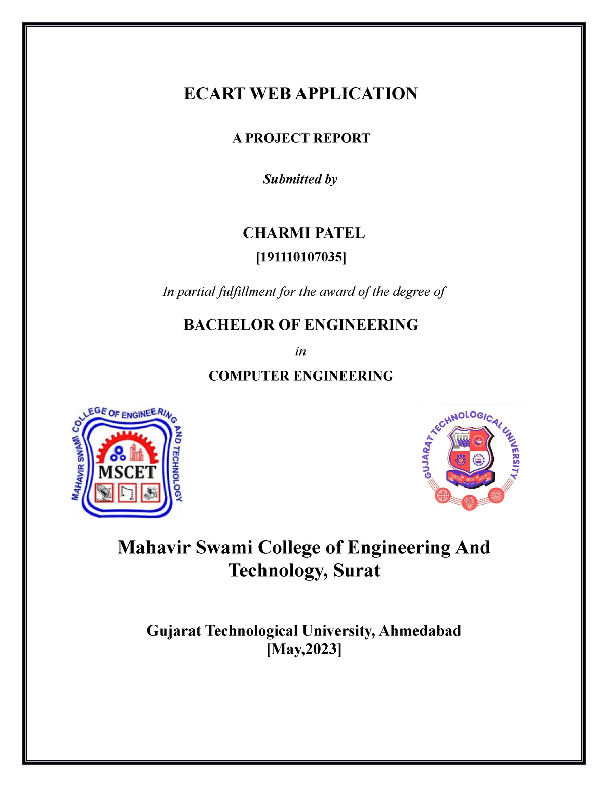 chemistry documentation - ECART WEB APPLICATION A PROJECT REPORT ...