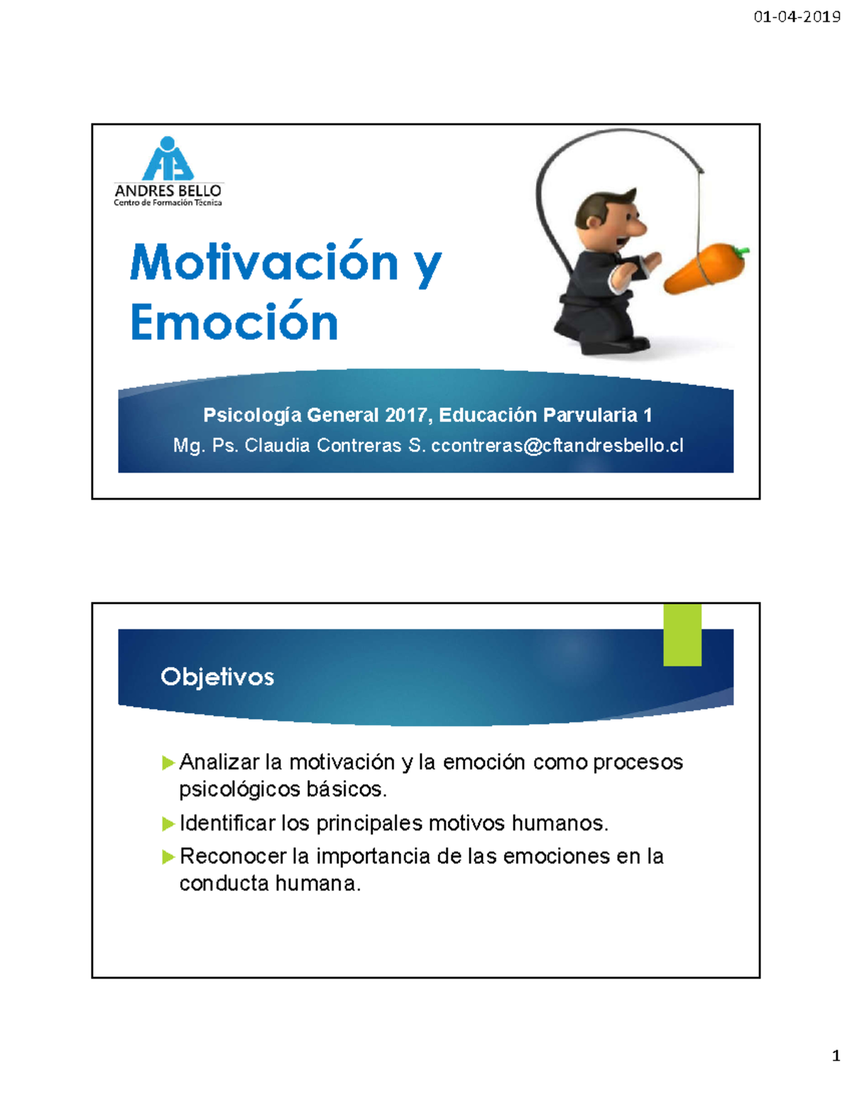 Motivación Y Emoción - 01-04-2019 Motivación Y Emoción Psicología ...