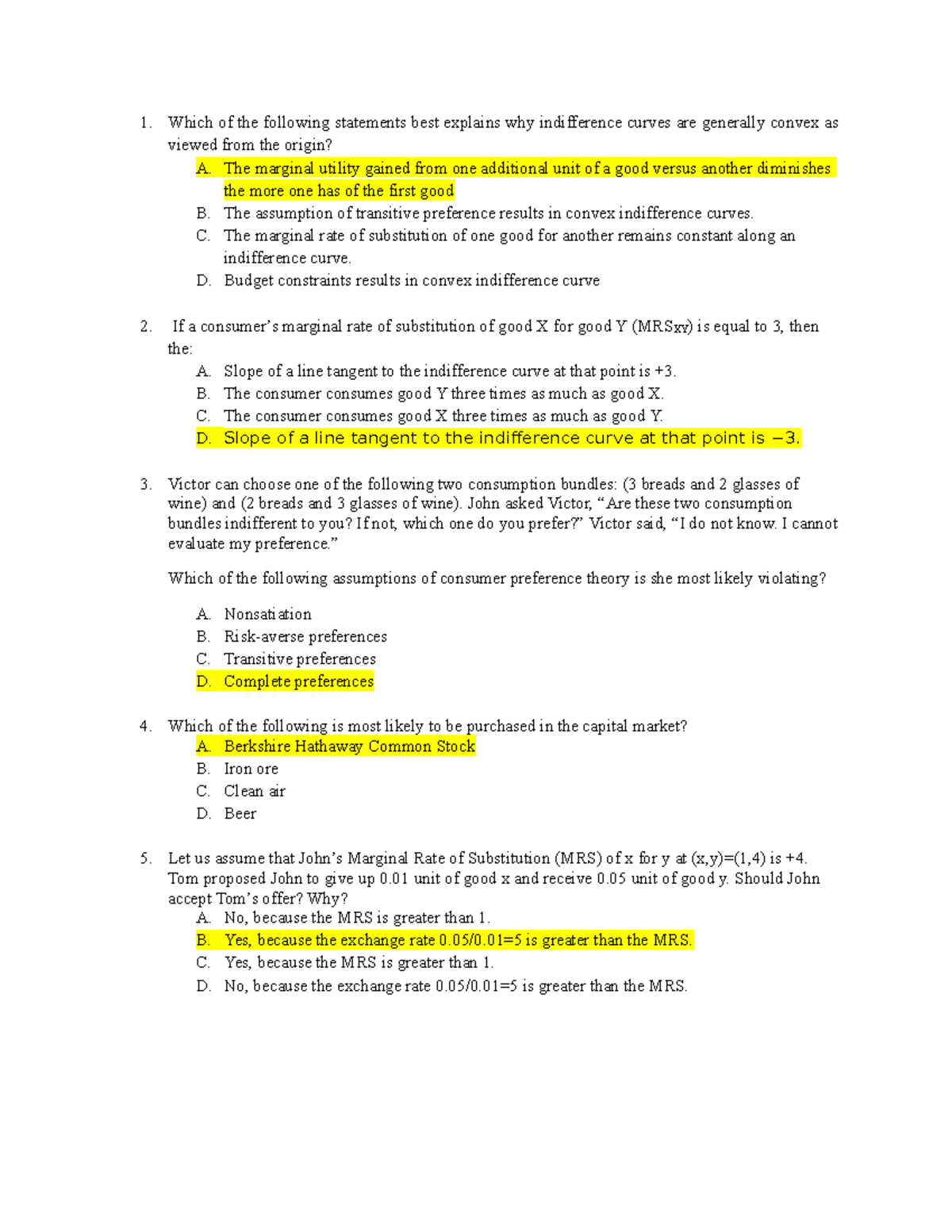 Econ Quiz 2 Solved - Principles Of Economics - Which Of The Following ...