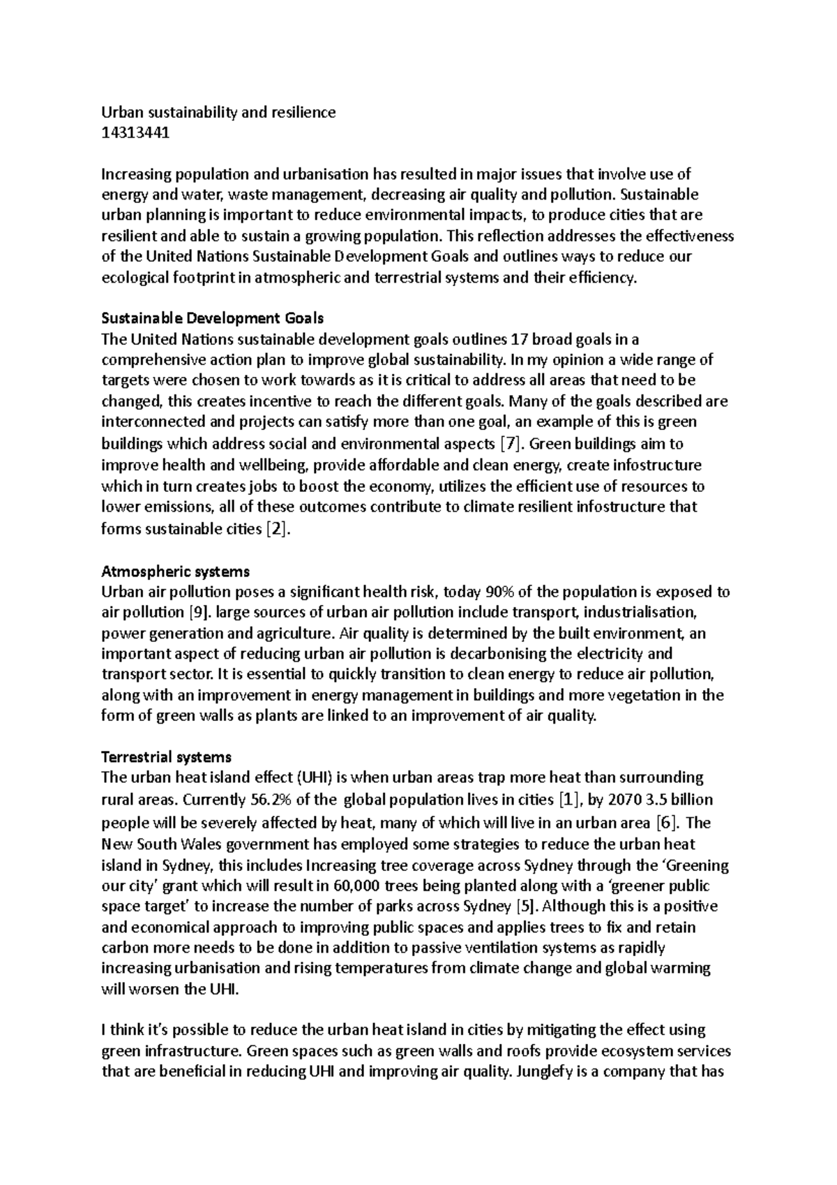 Assessment 3 Narrative 14313441 - Urban sustainability and resilience ...