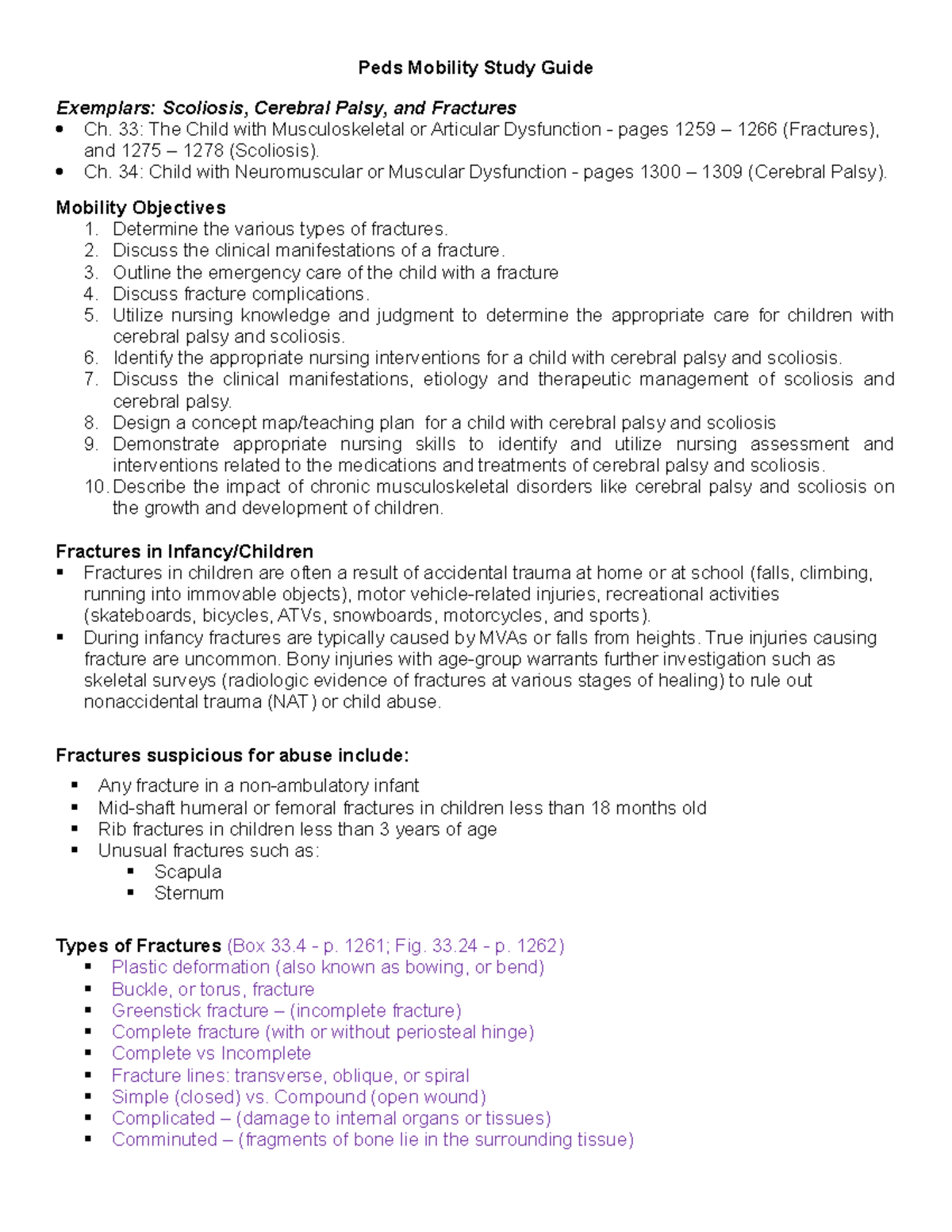 Peds Mobility Study Guide - Peds Mobility Study Guide Exemplars ...