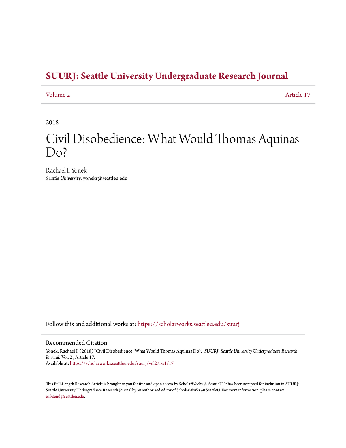 civil disobedience research paper