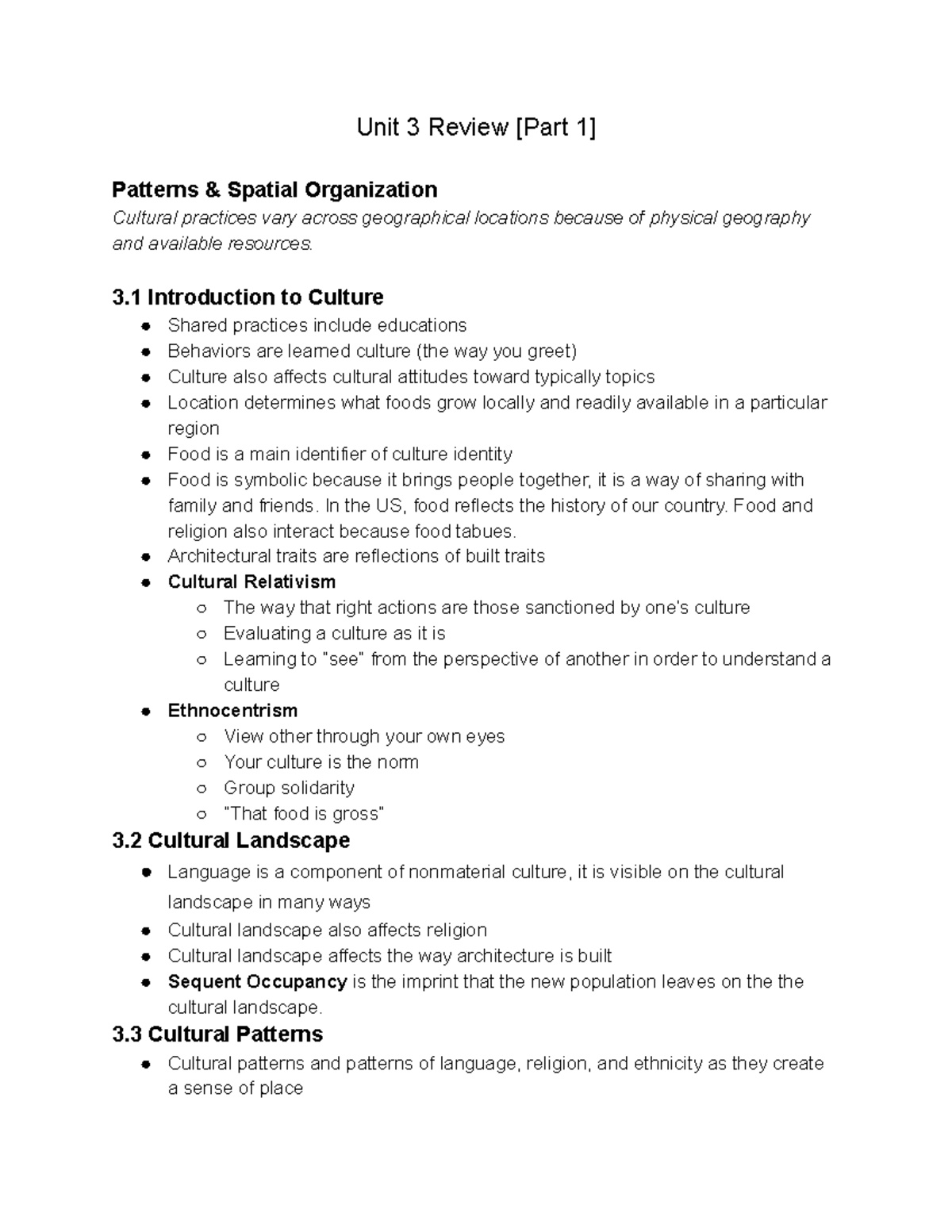Unit 3 Review [Part 1] - Unit 3 Review [Part 1] Patterns & Spatial ...