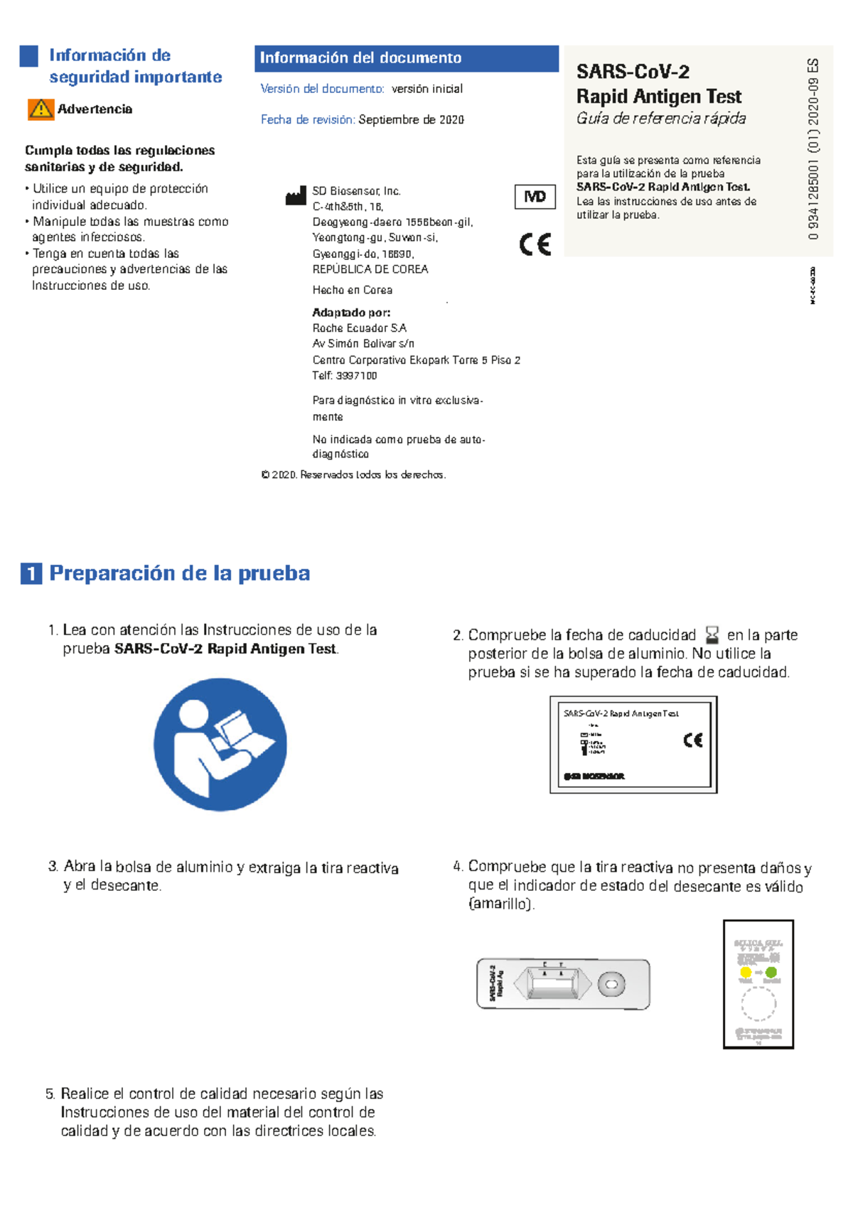 Gui a Ra pida SARS Co V-2 Prueba Ra pida Anti geno V2 - SARS-CoV- Rapid ...