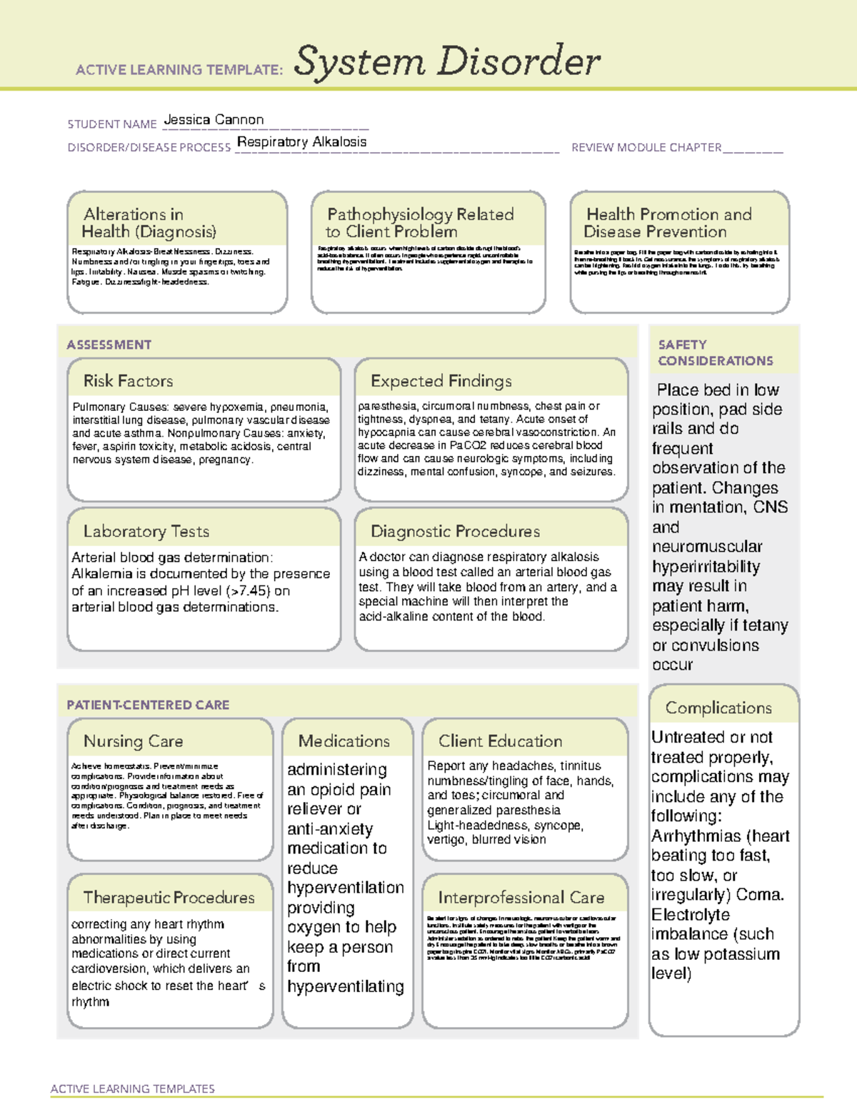 Respiratory-Alkalosis-System Disorder form for Concept Map - ACTIVE ...