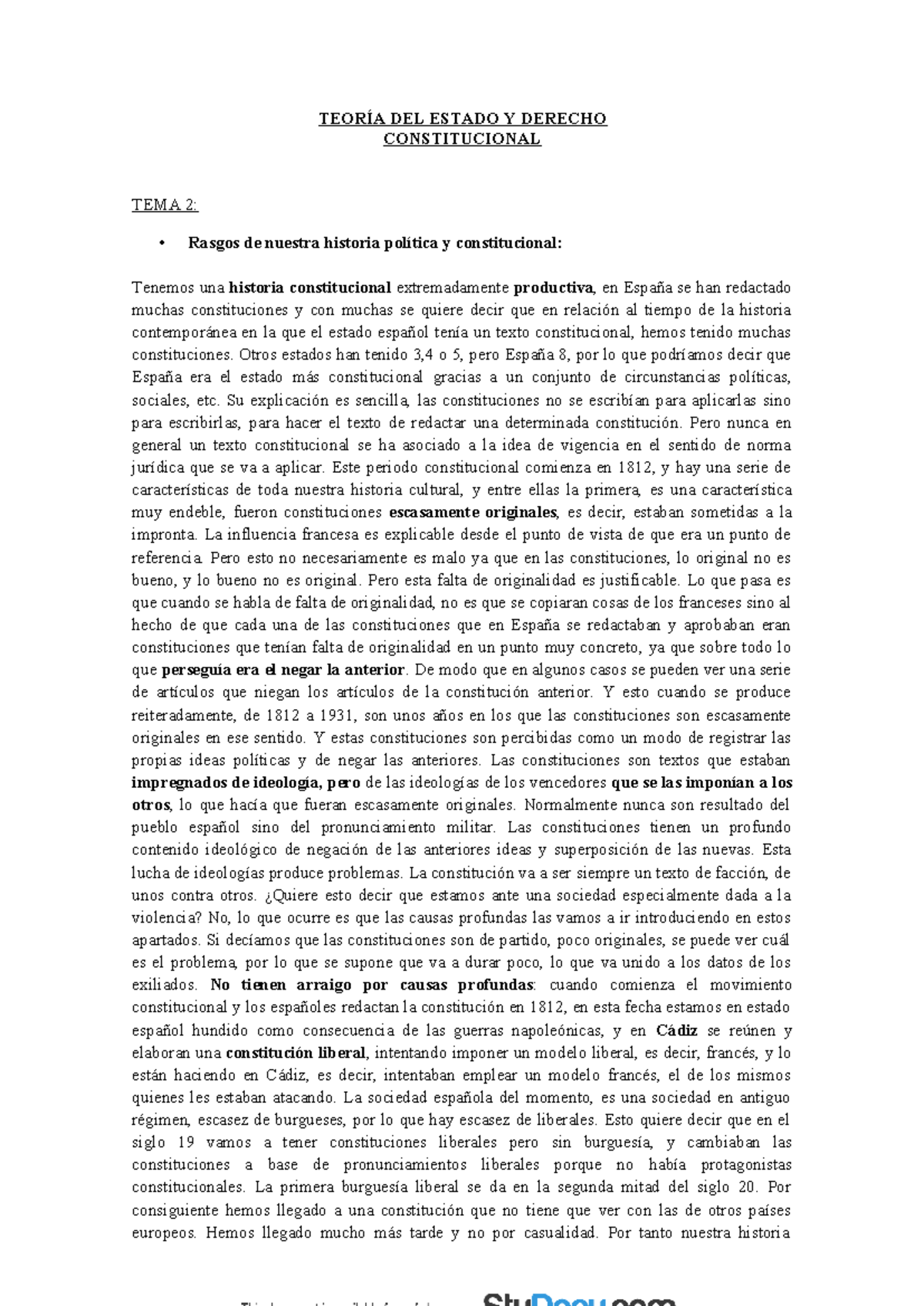 Derecho constitucional julio - TEORÍA DEL ESTADO Y DERECHO ...