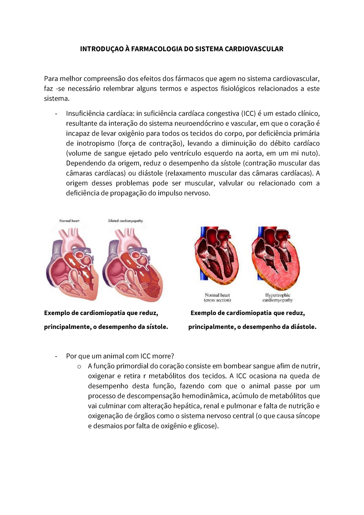 Farmacologia do Sistema Cardiovascular - Farmacologia Aplicada