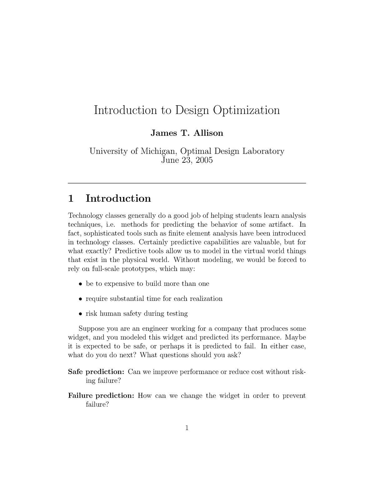 Introduction To Design Optimization - ME1102 - NUS - Studocu