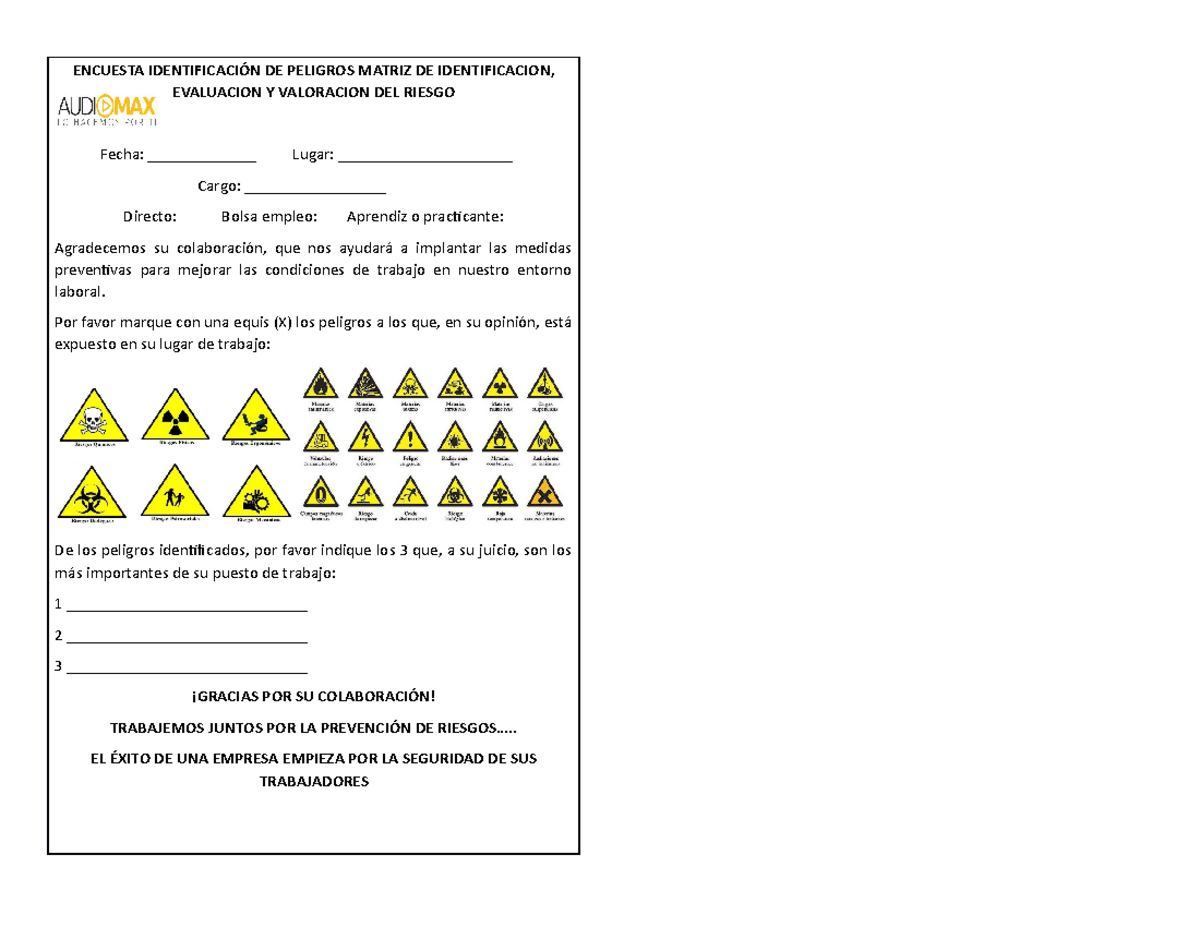 Matriz De Identificacion De Peligros Y Evaluacion De - Vrogue.co