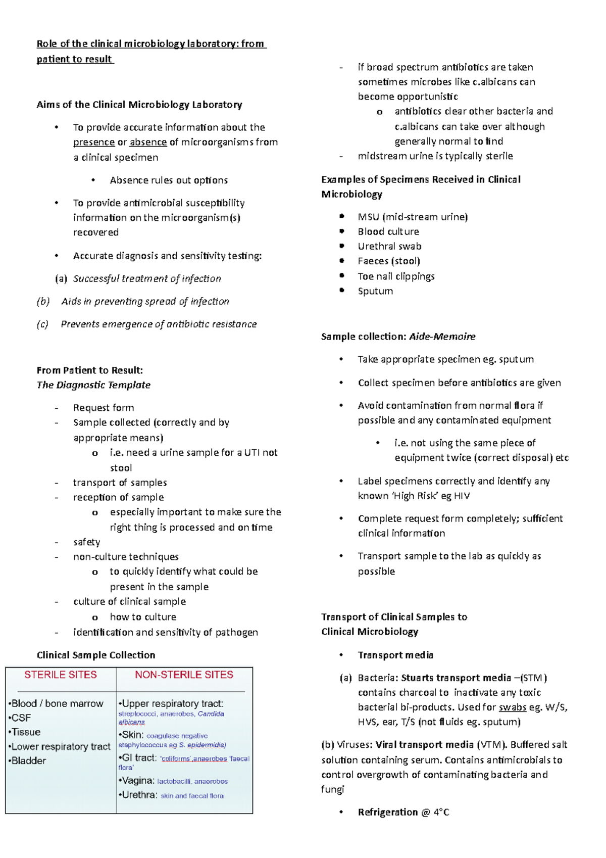 2. Role of the clin micro lab - Role of the clinical microbiology ...