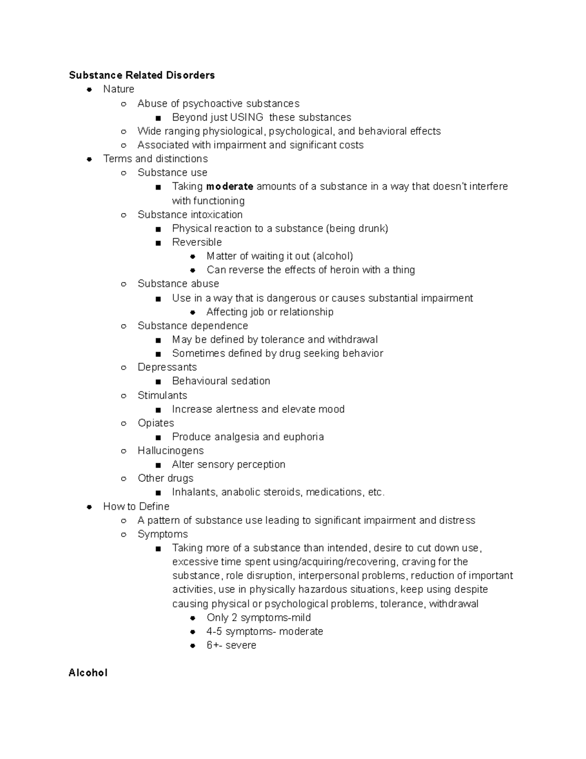 Substance Related and Addictive Disorders - Substance Related Disorders ...