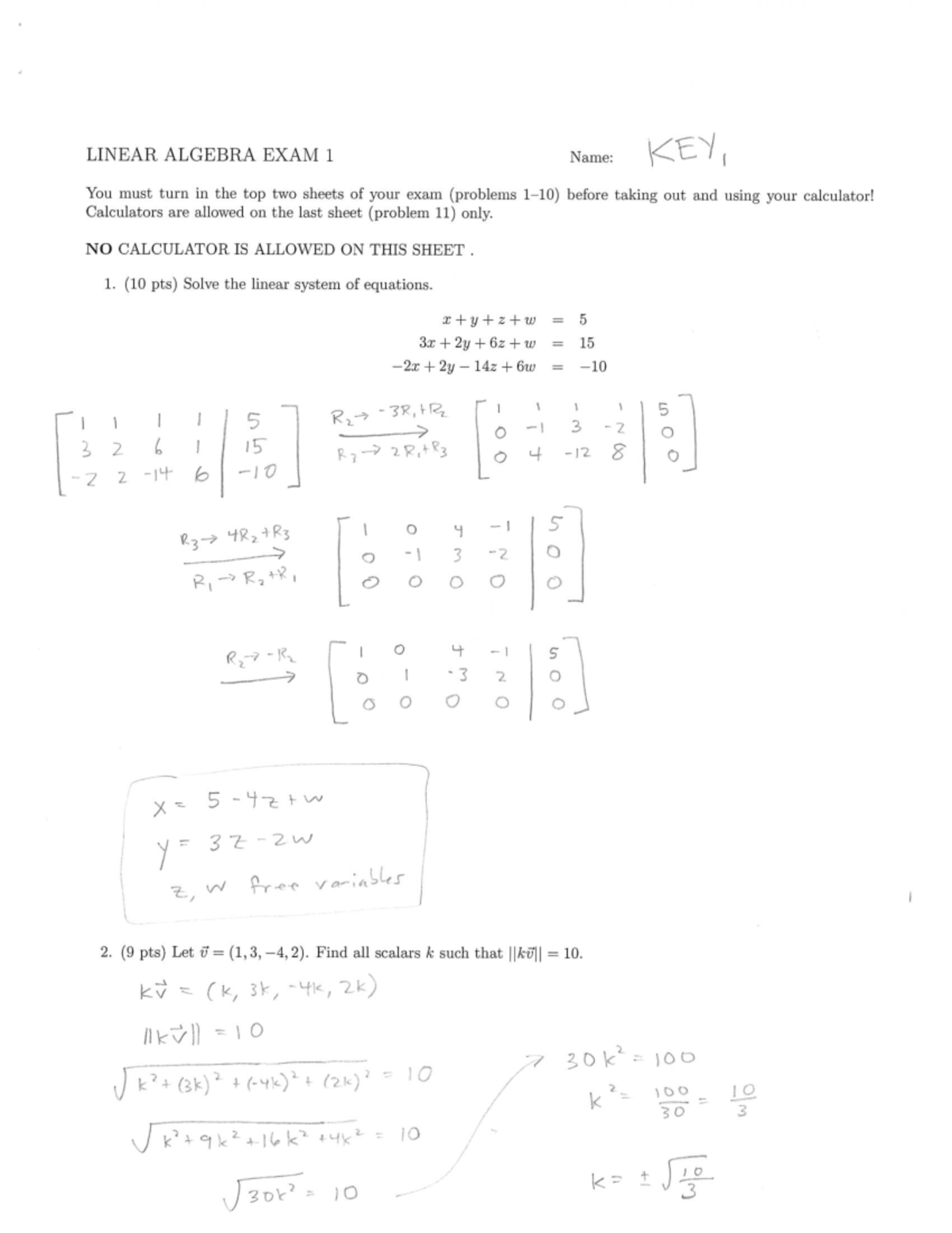 Solutions-exam1 - Final Exam Review - MATH 2320 - Studocu