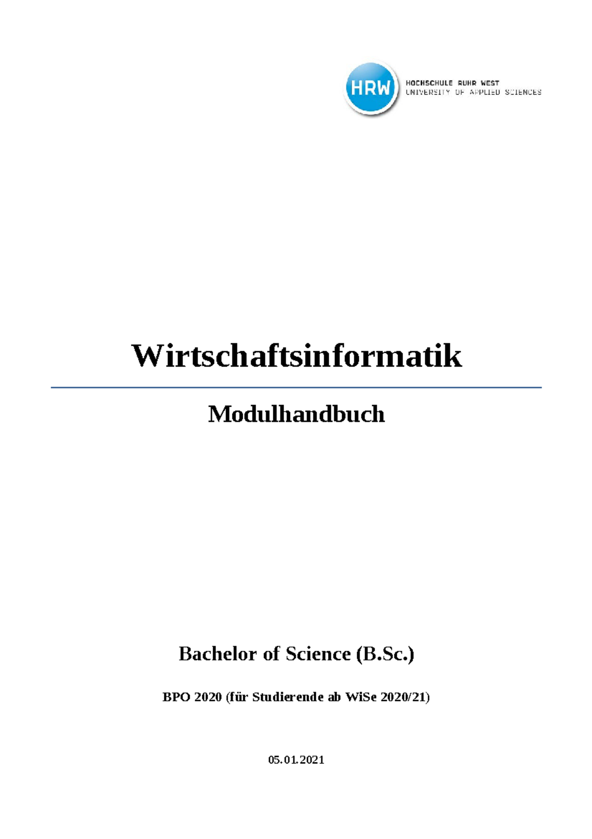 Modulhandbuch Wirtschaftsinformatik BPO 2020 - Wirtschaftsinformatik ...