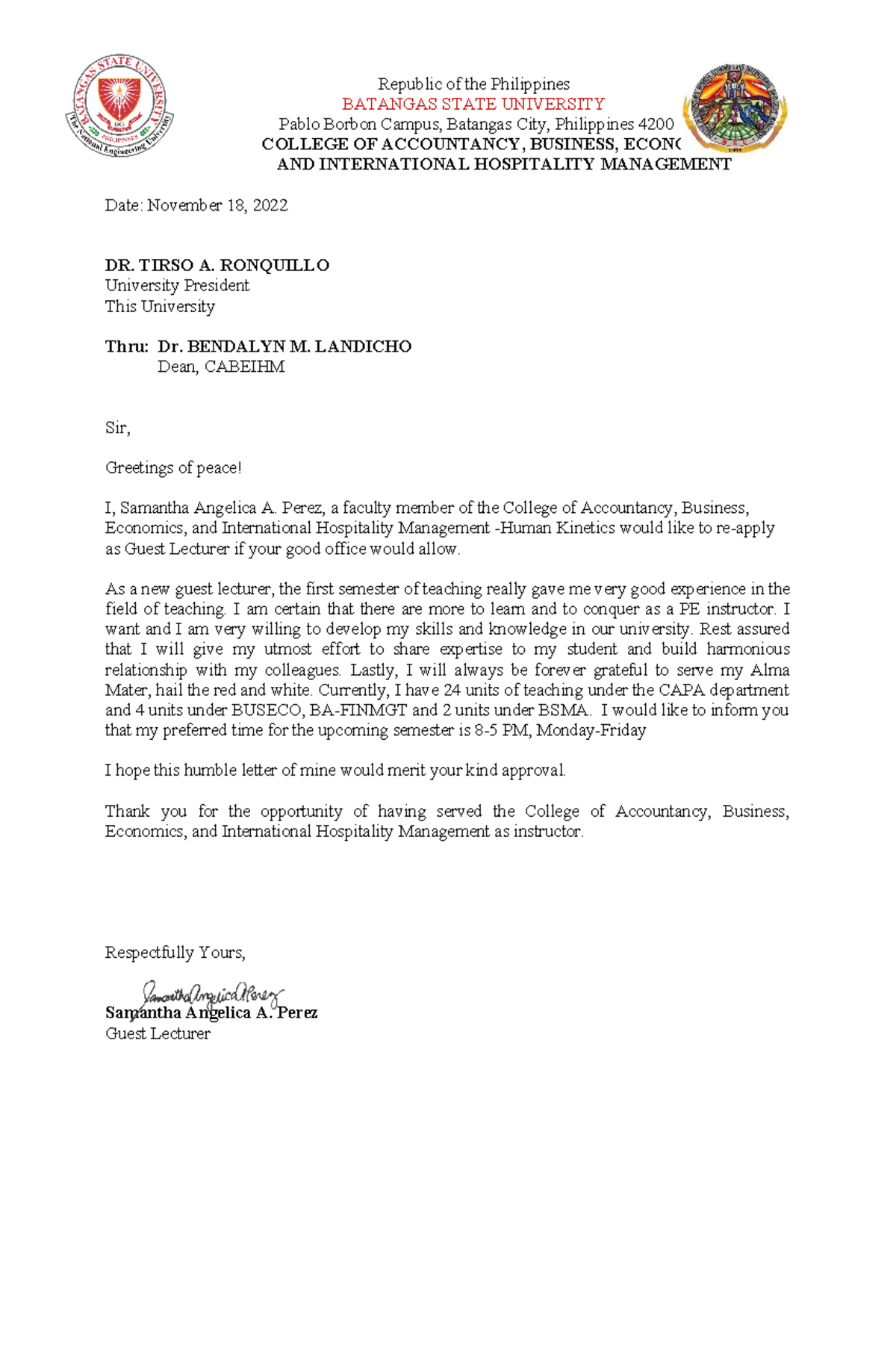 Perez, Samantha Angelica A Letter-of-Intent - Republic of the ...