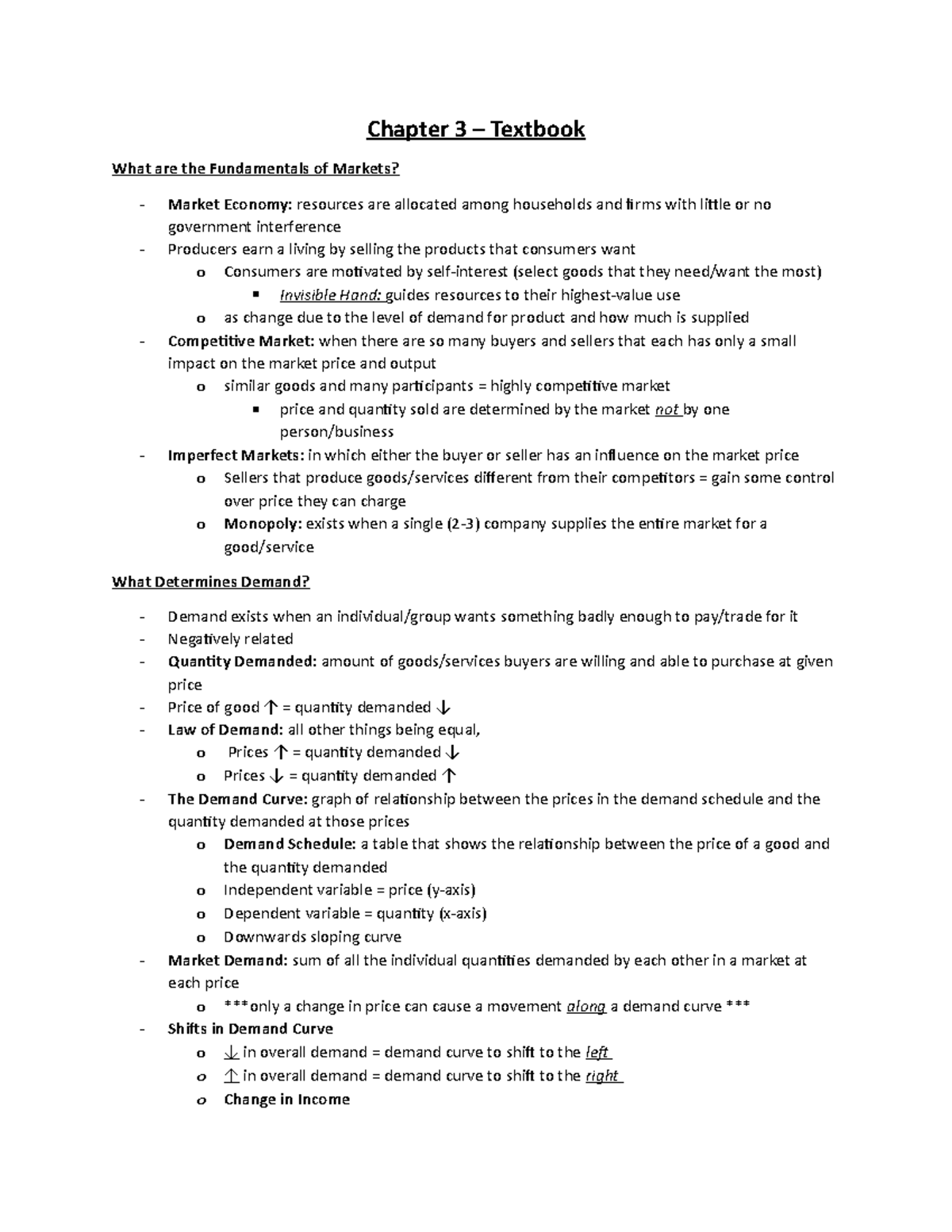 Chapter 3 - Textbook - Lecture notes 3 - Chapter 3 – Textbook What are ...