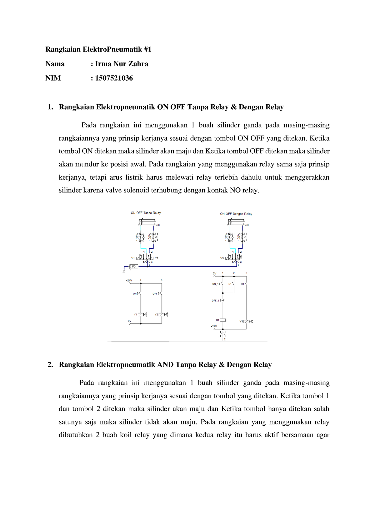 Laporan Rangkaian Elektro Pneumatik #1 - Rangkaian ElektroPneumatik ...