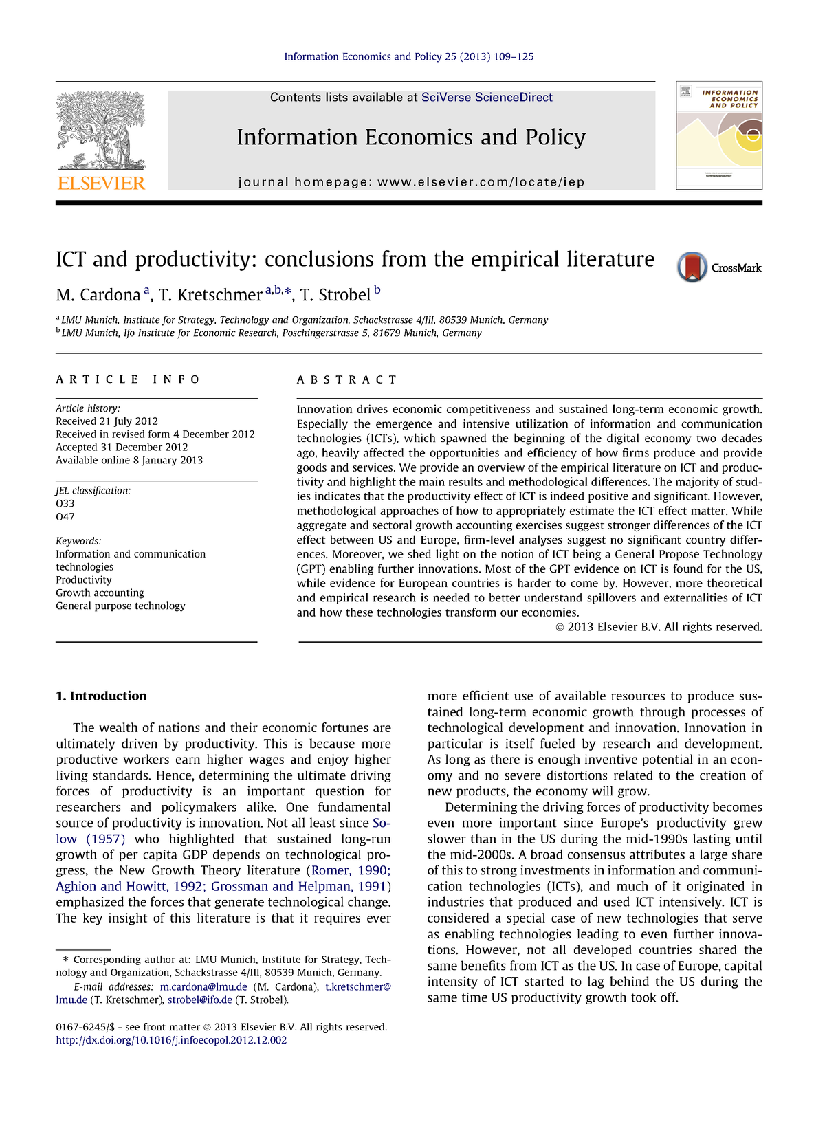 empirical literature review on information technology