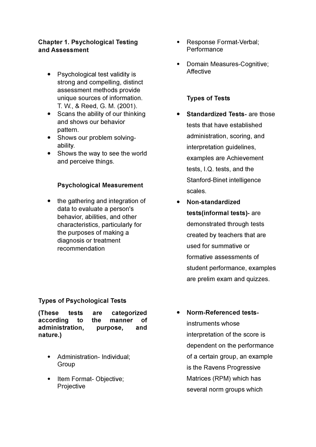 Psychological Testing And Assessment - Chapter 1. Psychological Testing ...