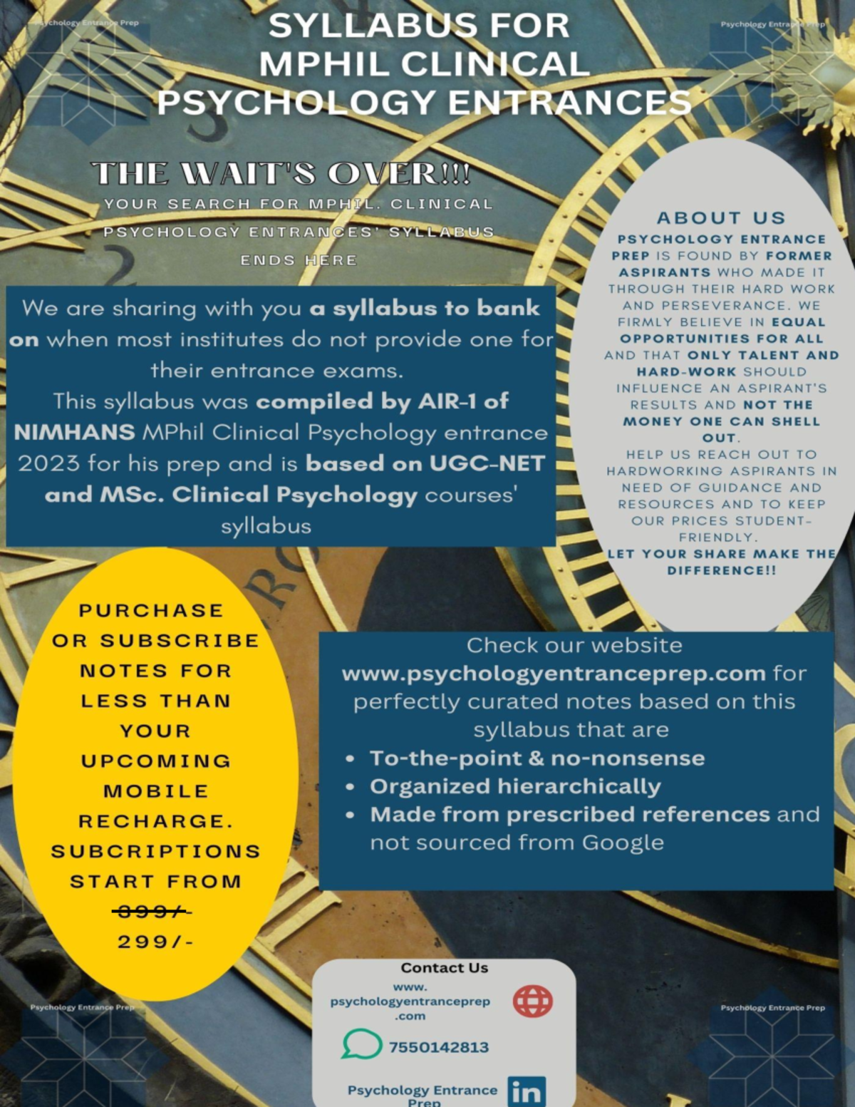 Mphil relevant syllabus - 1 How to approach MPhil Clinical psychology ...
