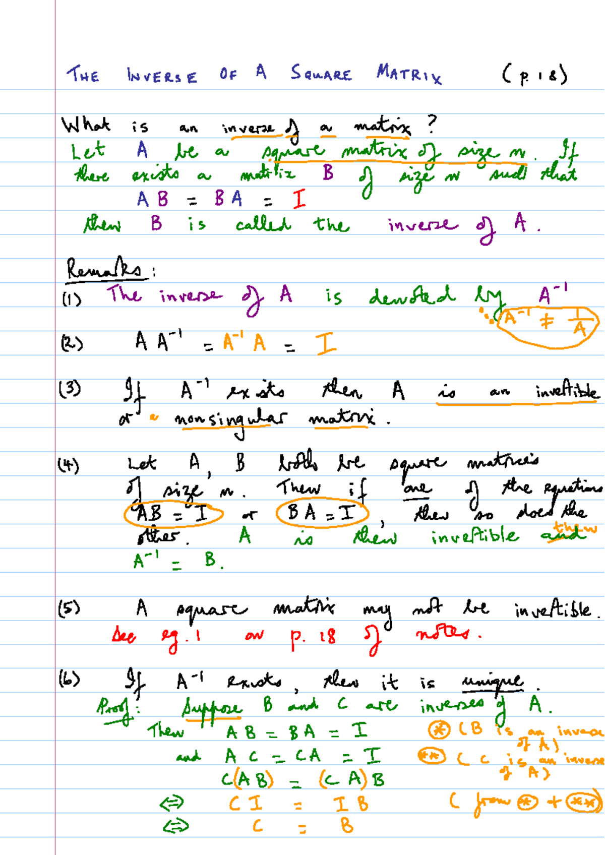 08 The Inverse Of A square Matrix - THE INVERSE OF A SQUARE MATRIX (p ...