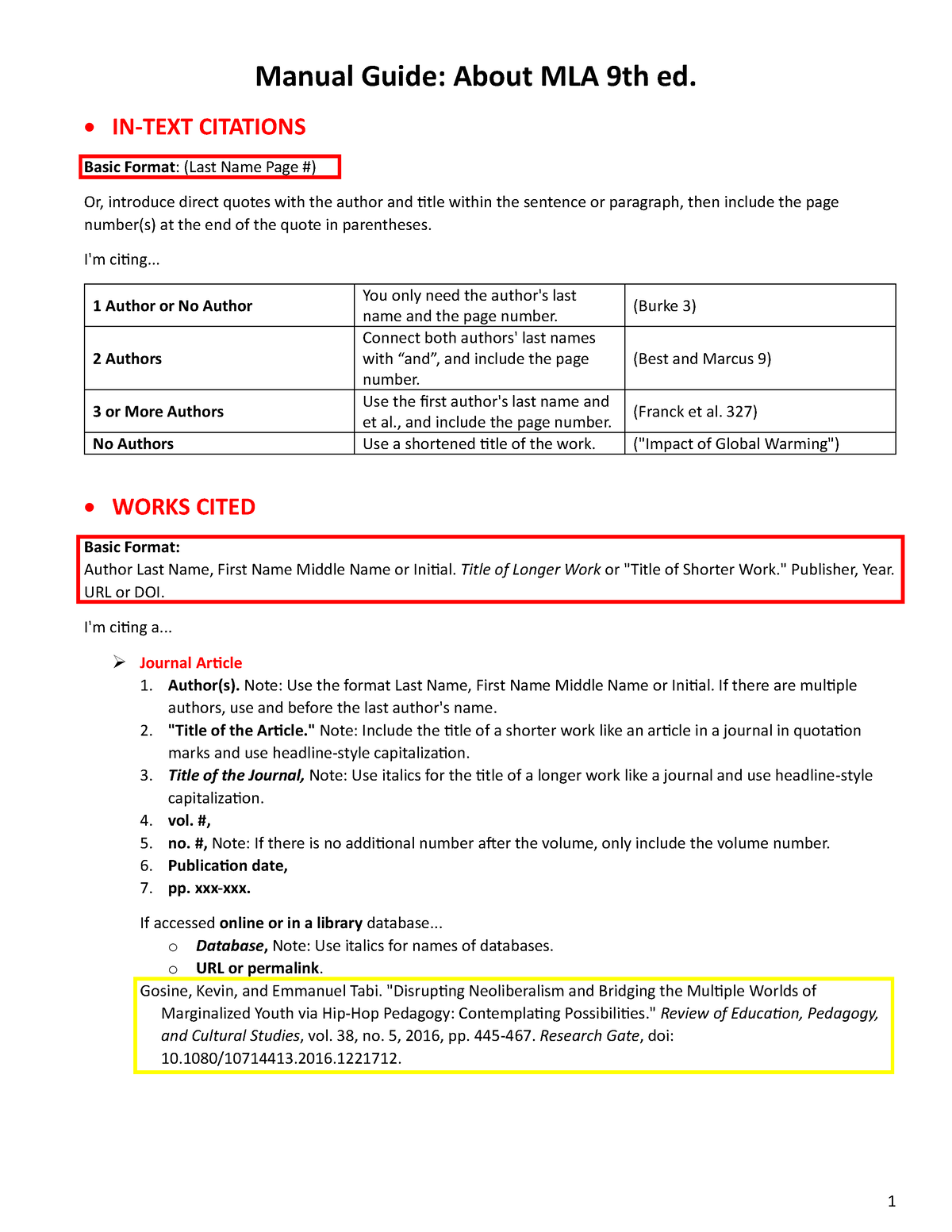 About-MLA-9th-ed - PR Ooo - 1 Manual Guide: About MLA 9th Ed. • IN-TEXT ...