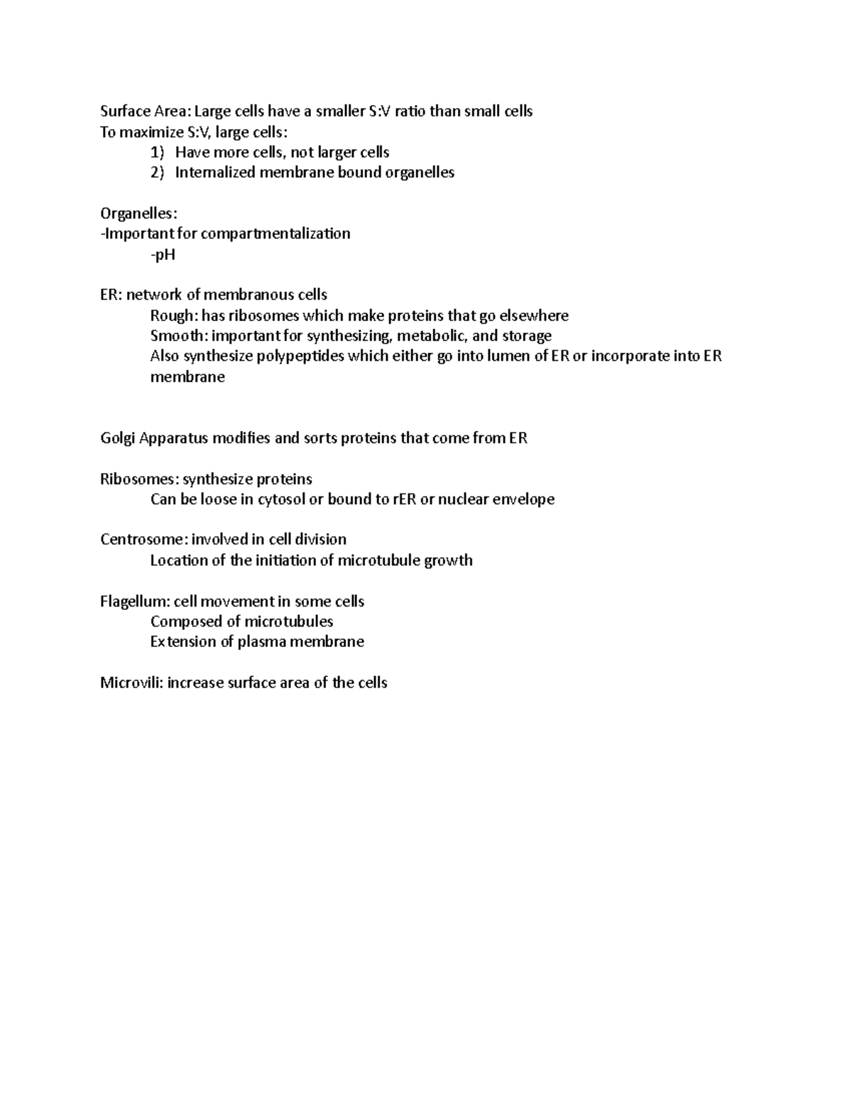 bisc-cell-biology-notes-surface-area-large-cells-have-a-smaller-s-v