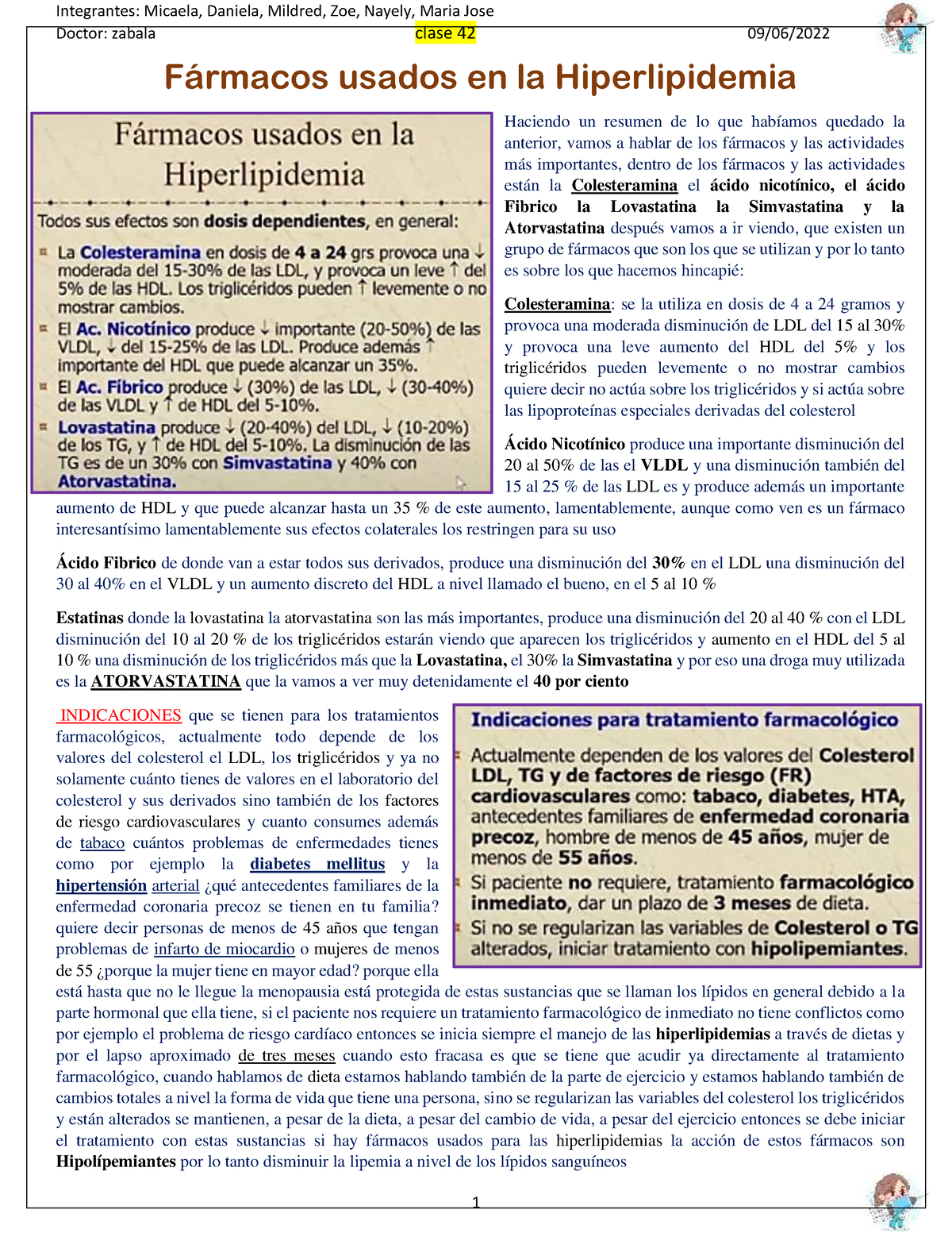 Farmacologia 42 - Apuntes - Doctor: Zabala Clase 42 09/06/ F·rmacos ...