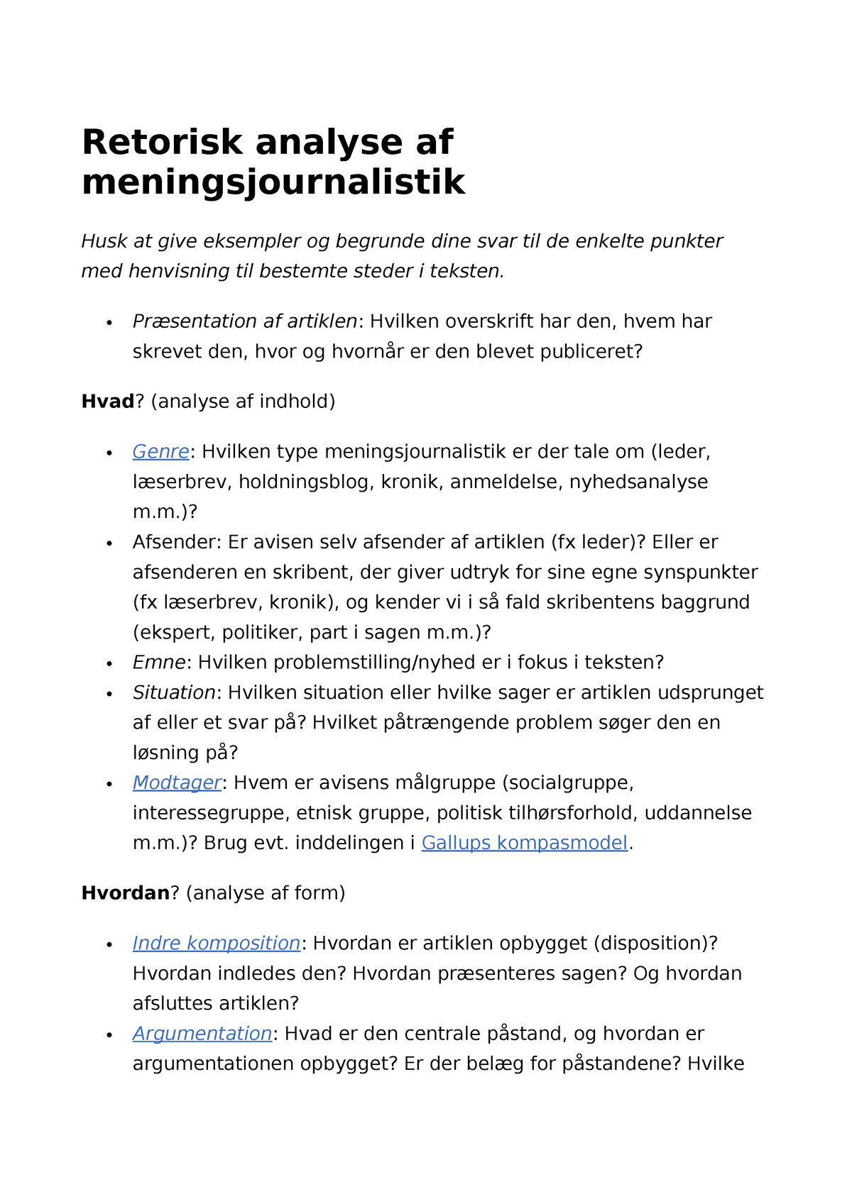 Retorisk Analyse Af Meningsjournalistik - Retorisk Analyse Af ...