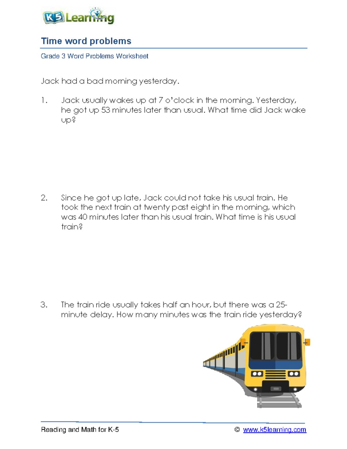 Grade-3-time-word-problems-a - Reading And Math For K- 5 © K5learning ...