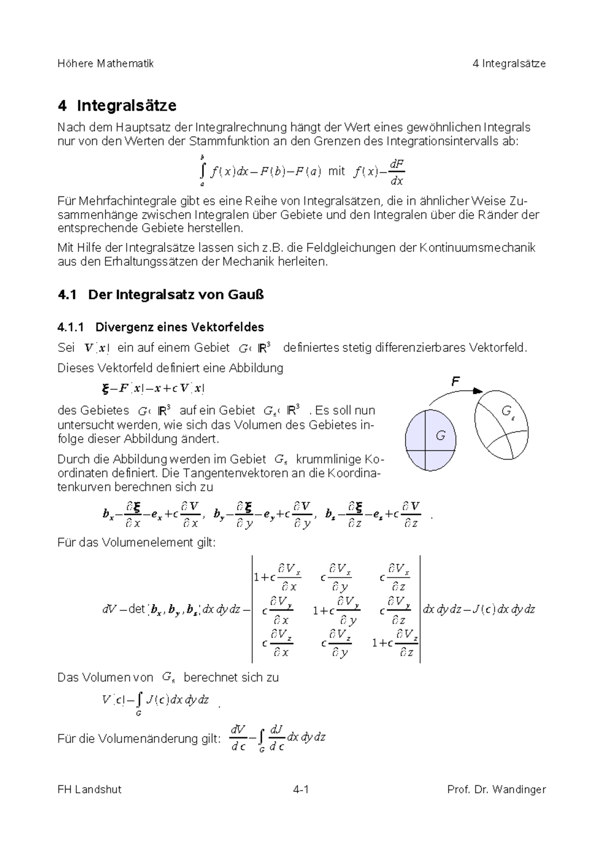 Höhere Mathematik Für Elektrotechniker Integralsätze - 4 Integralsätze ...