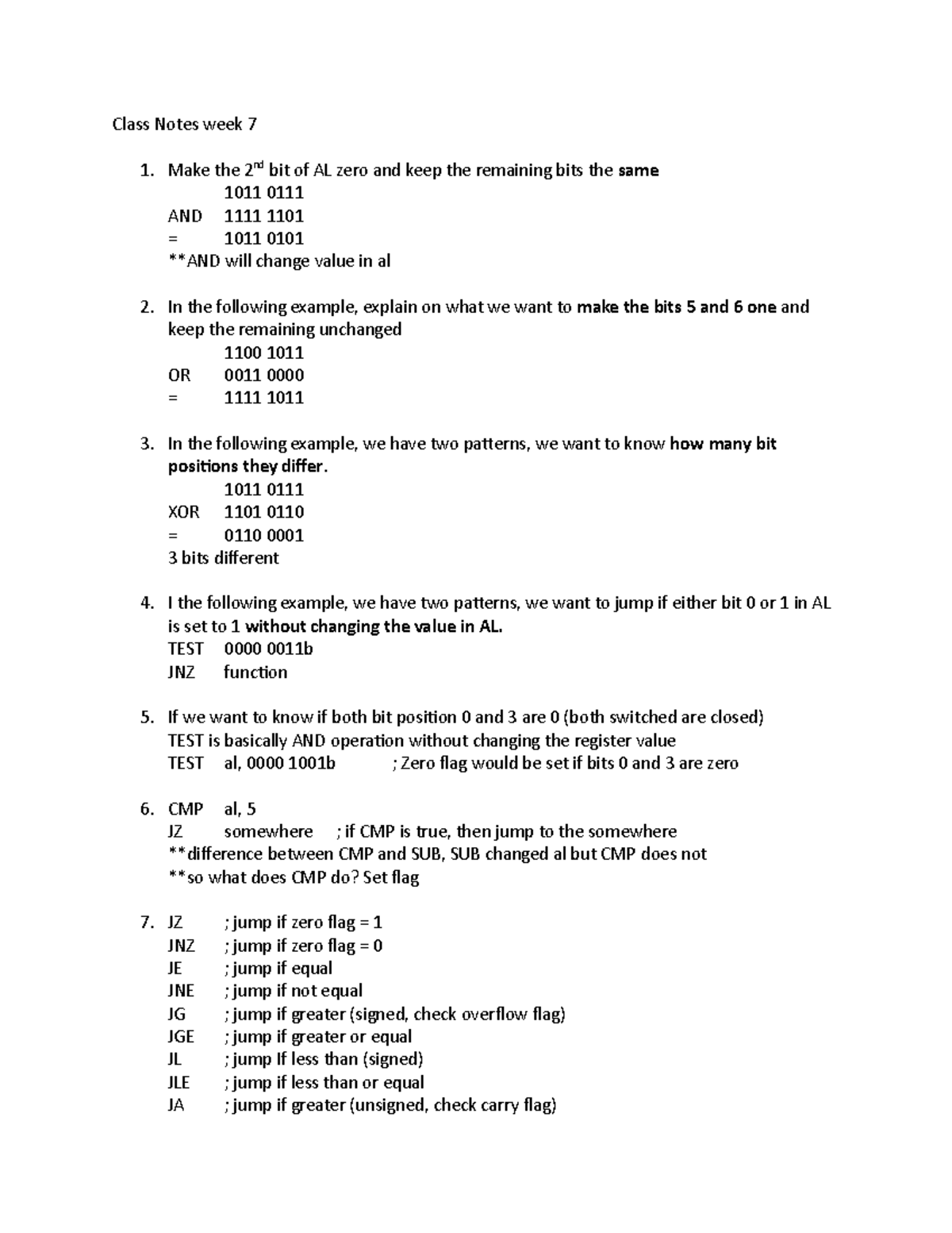 Week 7 Class Notes - CMPE 102 - SJSU - Studocu