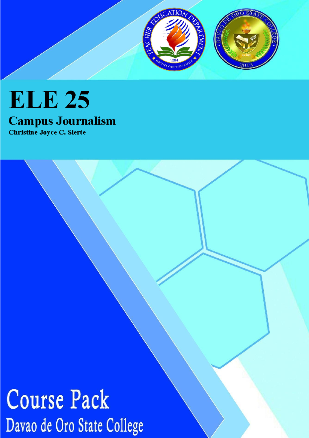 ELE 25 Module 3 Lesson 4 - Campus Journalism - ELE 25 Campus Journalism ...