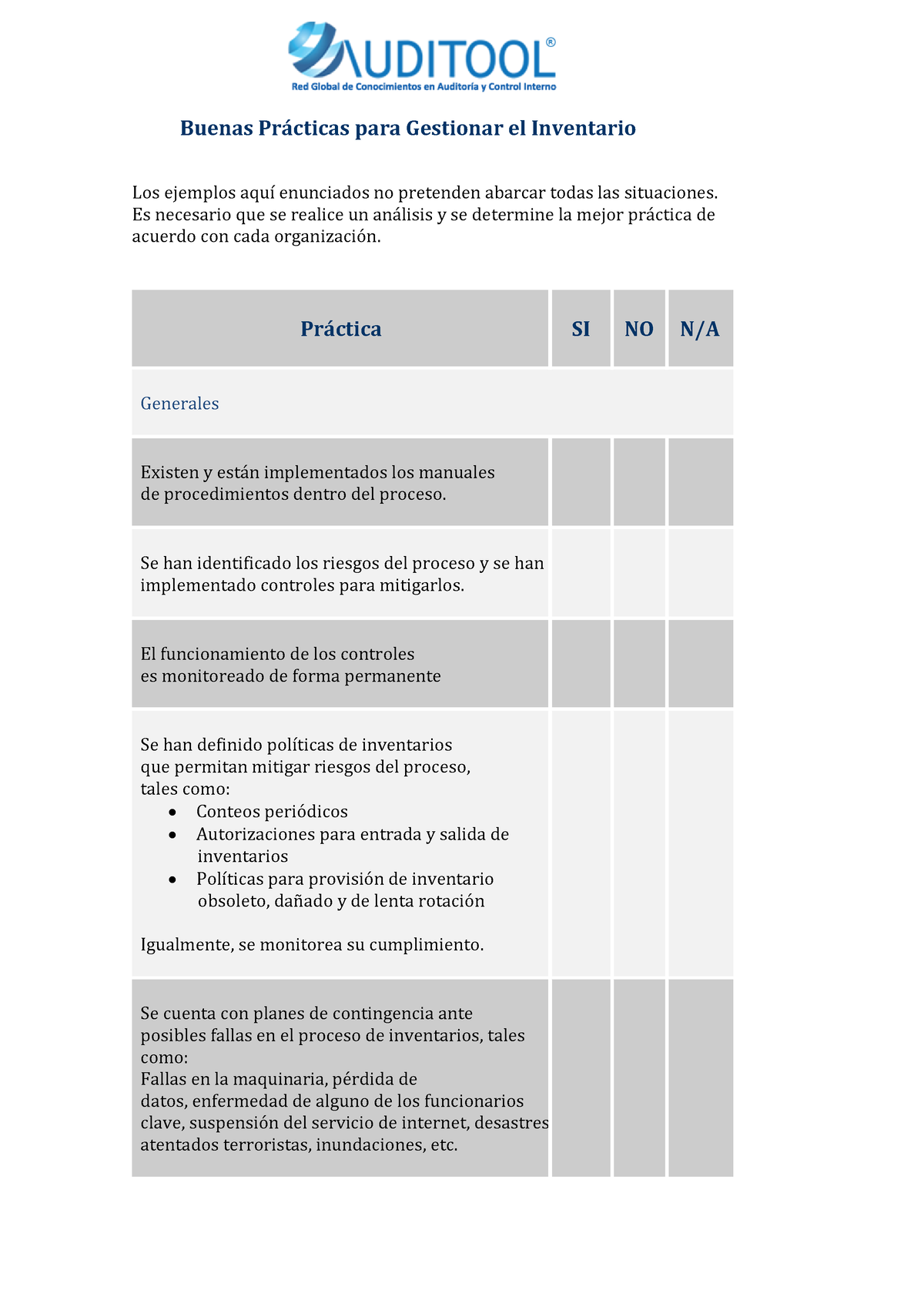 Buenas Practicas Para Gestionar El Inventario Es Necesario Que Se Realice Un Análisis Y Se 4437